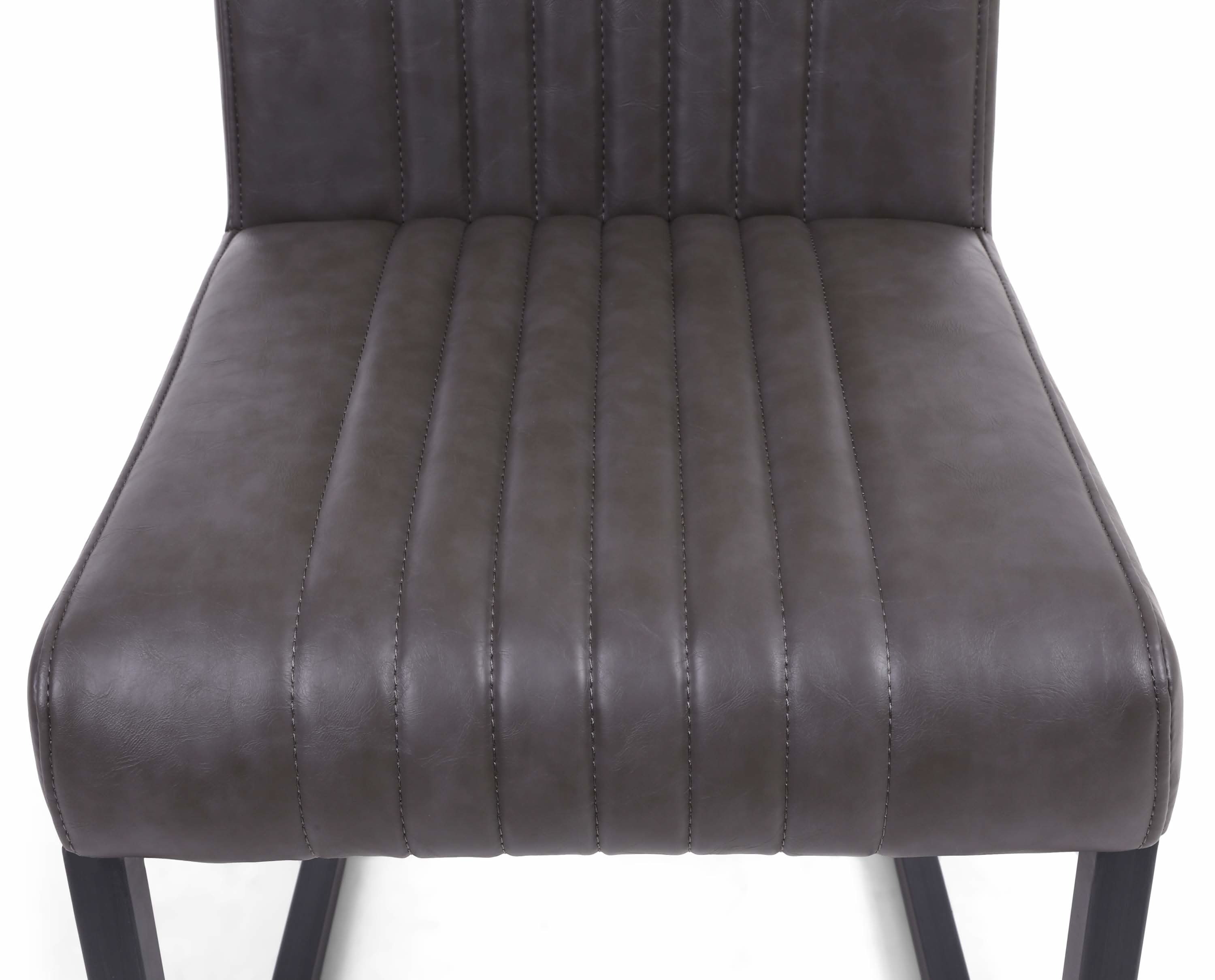Pair of Buxton Cantilever Leather Effect Dining Chairs (7033880641600) (14625462616442)