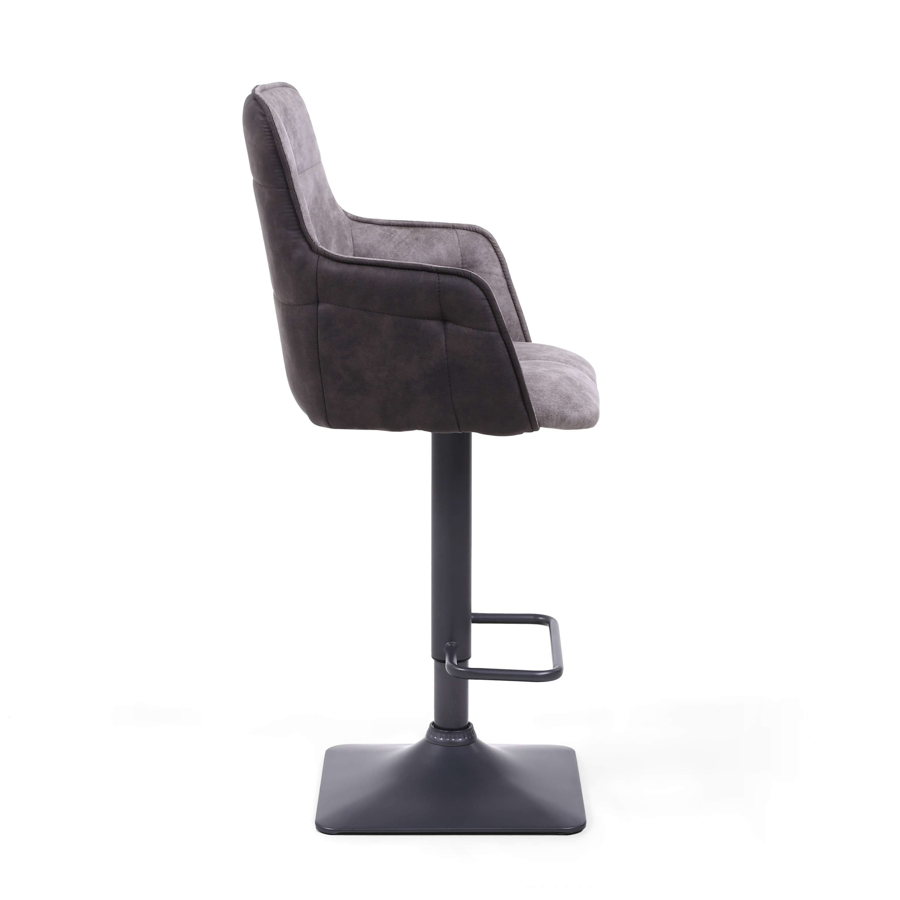 Blake Suede Effect Light Grey Bar Stools (7032146100288) (14625446461818)
