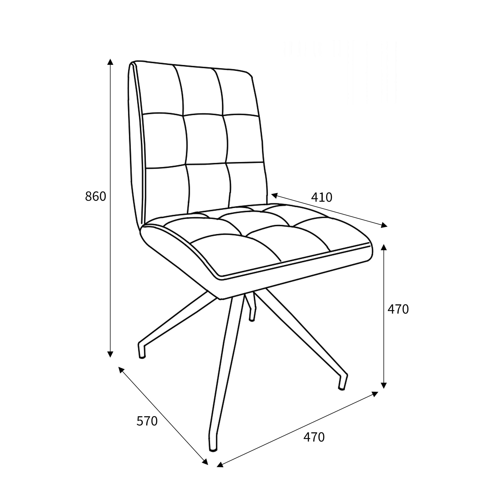 Pair of Stratford Boucle Smoke Grey Dining Chairs (7018381672512) (14625502200186)