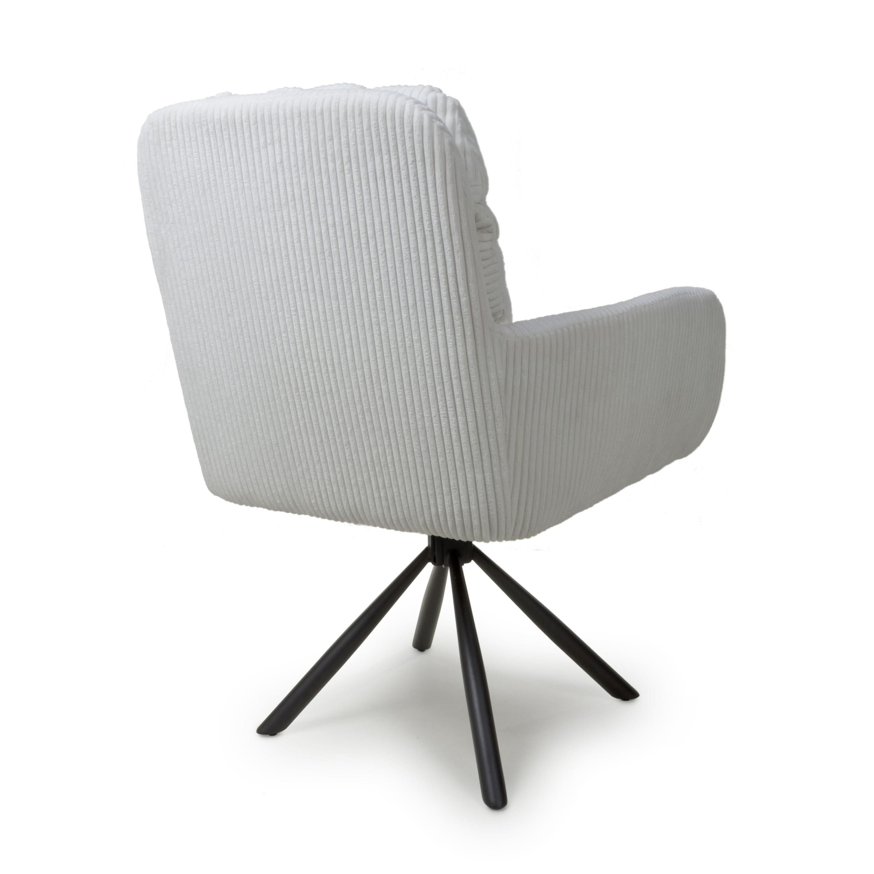 Cassidy Corduroy White Swivel Chair (7019401248832) (14625492271482)