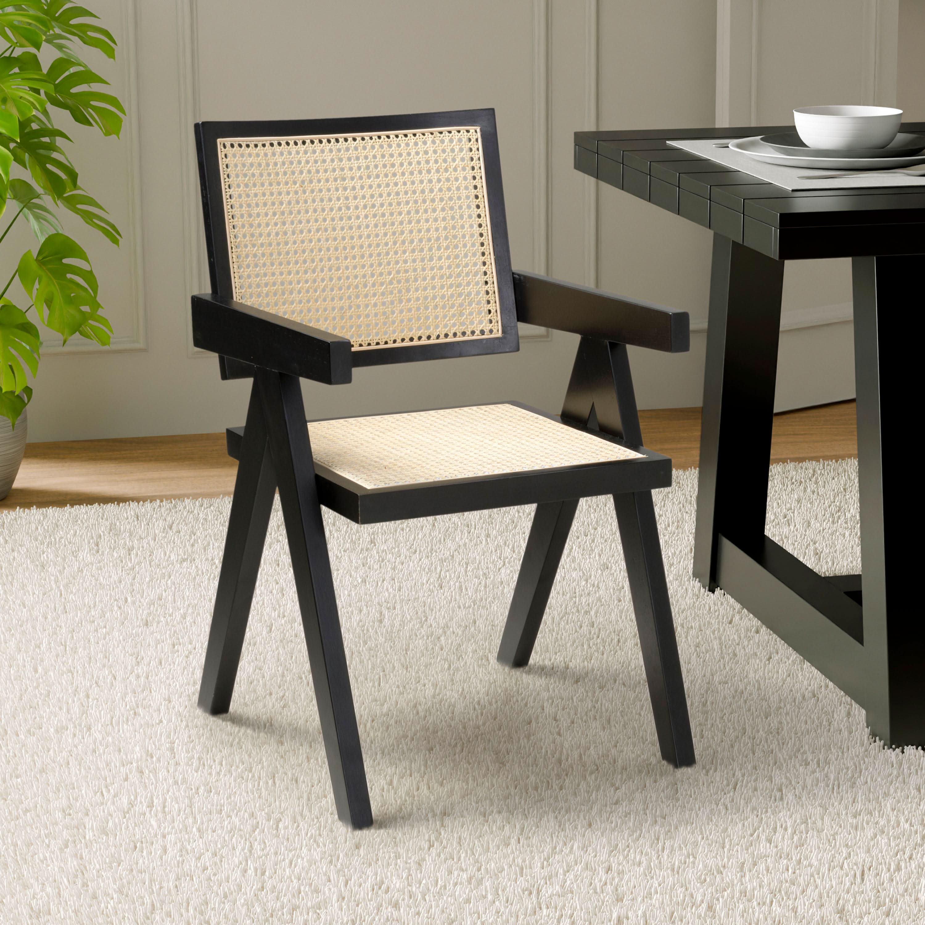 Dublin Rattan Black Dining Chair (7019401281600) (14625447739770)