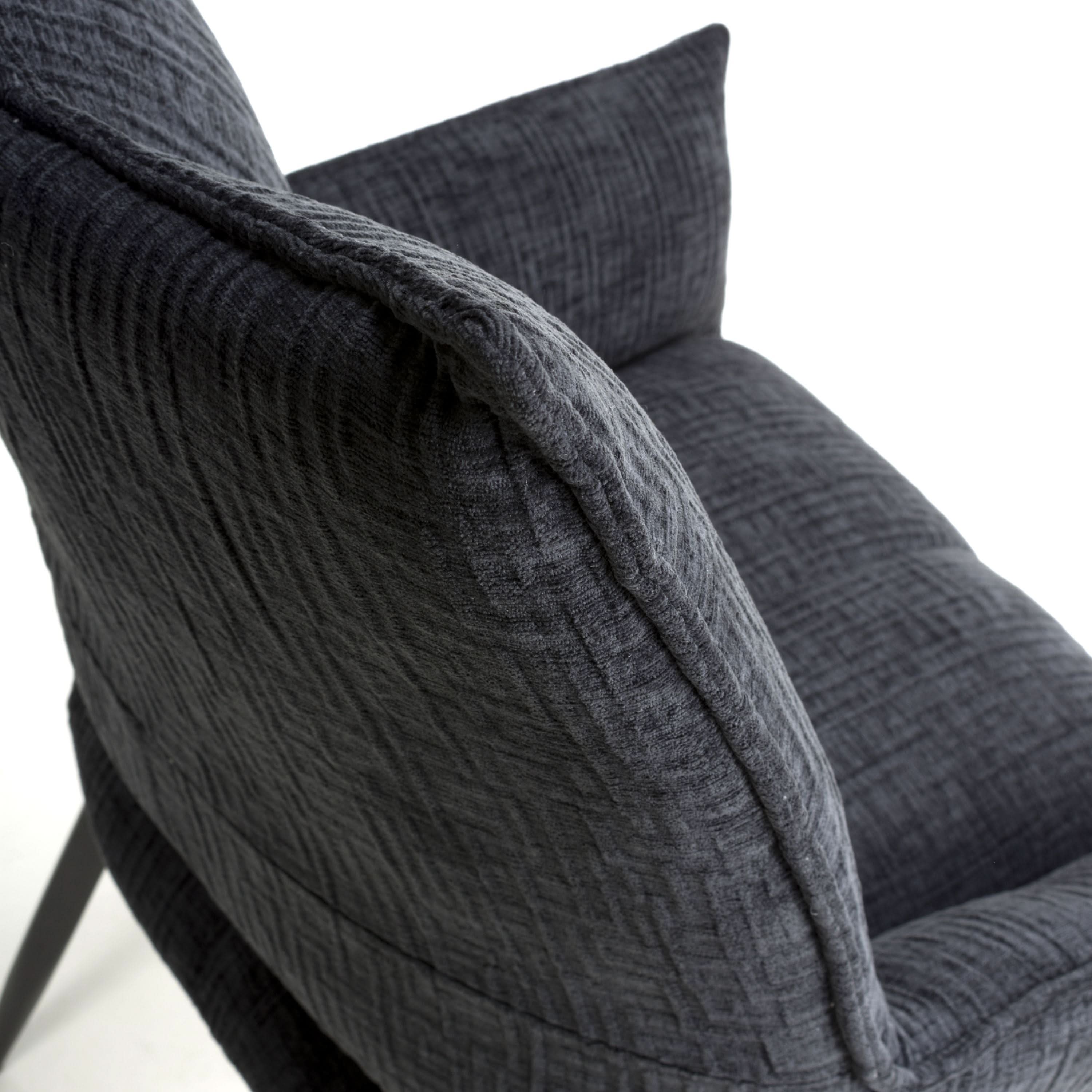 Dakar Textured Effect Dark Grey Swivel Chair (7019401347136) (14625468023162)