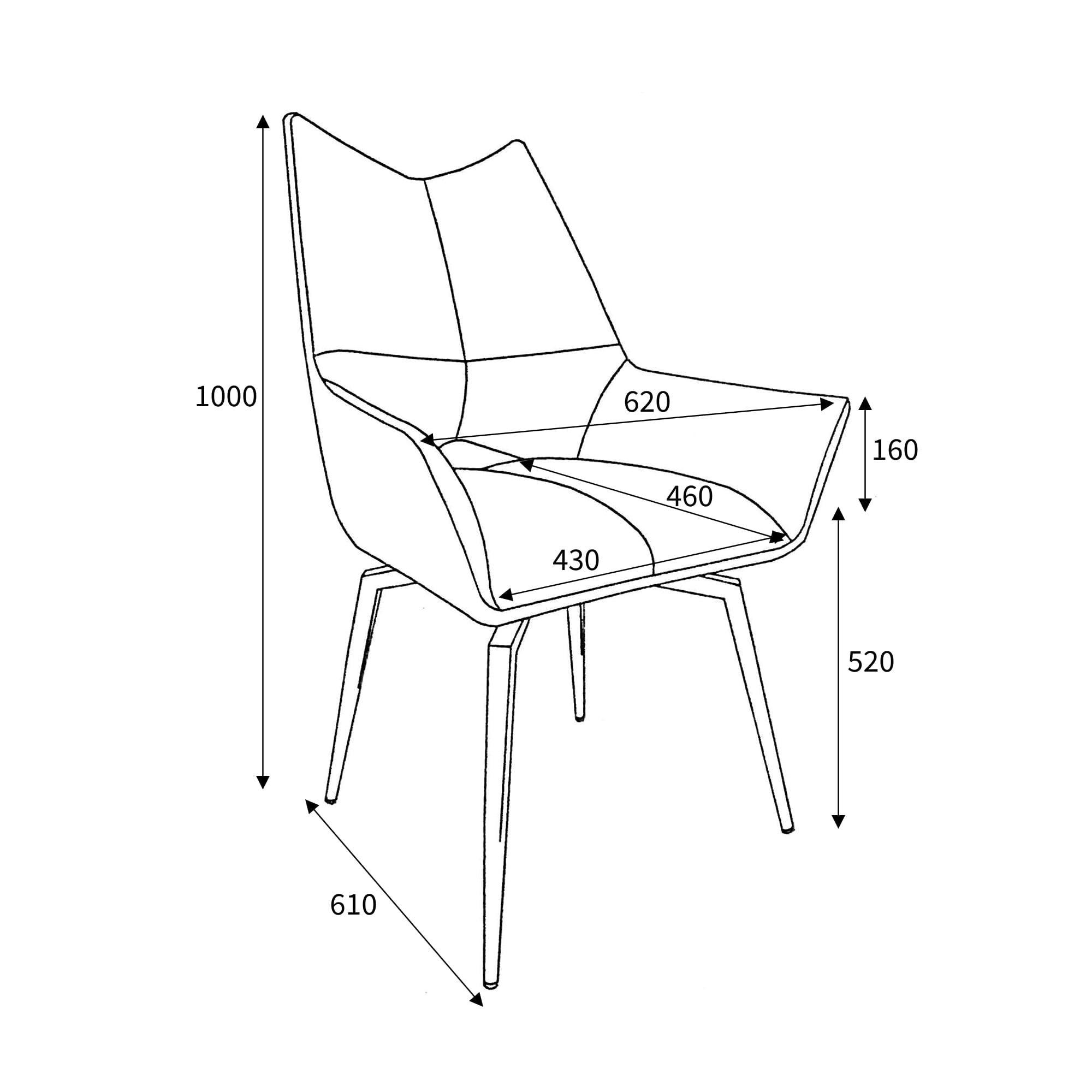 Dakar Textured Effect Dark Grey Swivel Chair (7019401347136) (14625468023162)