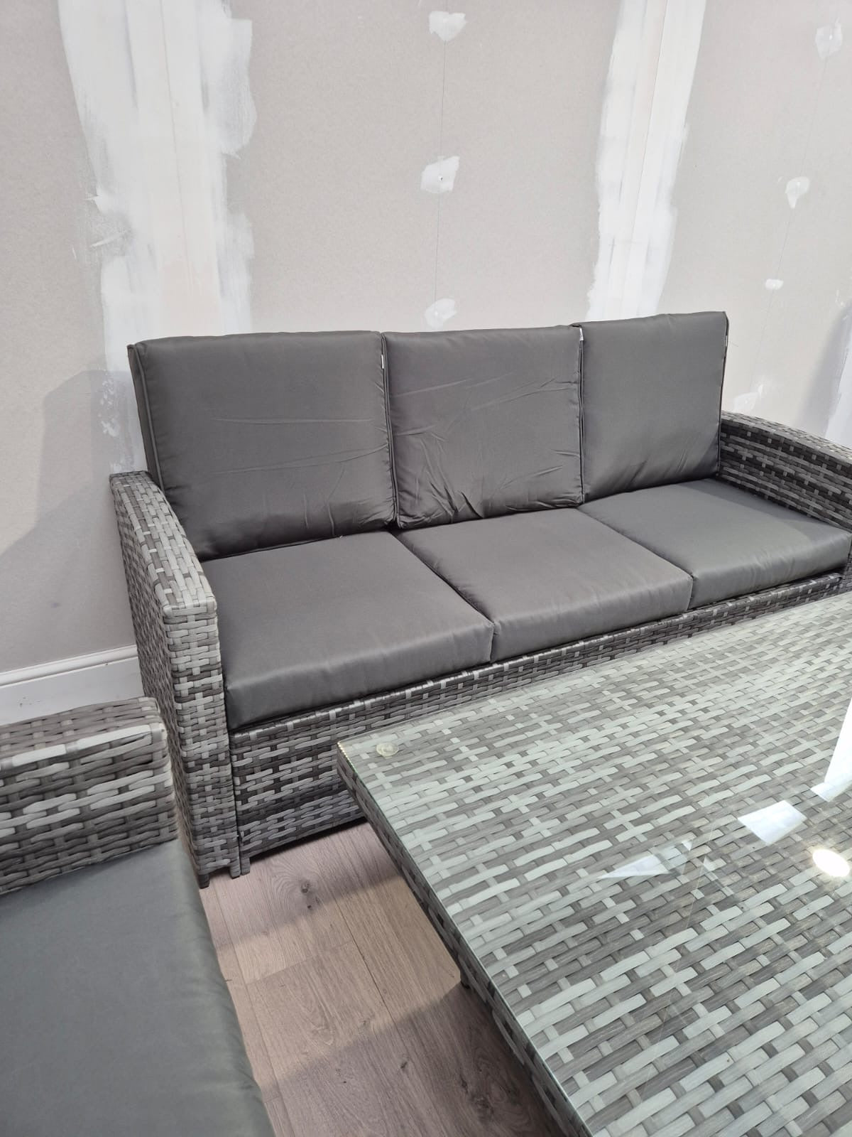 Rhodes Sofa Dining Set in Grey - Clearance Rattan Republic