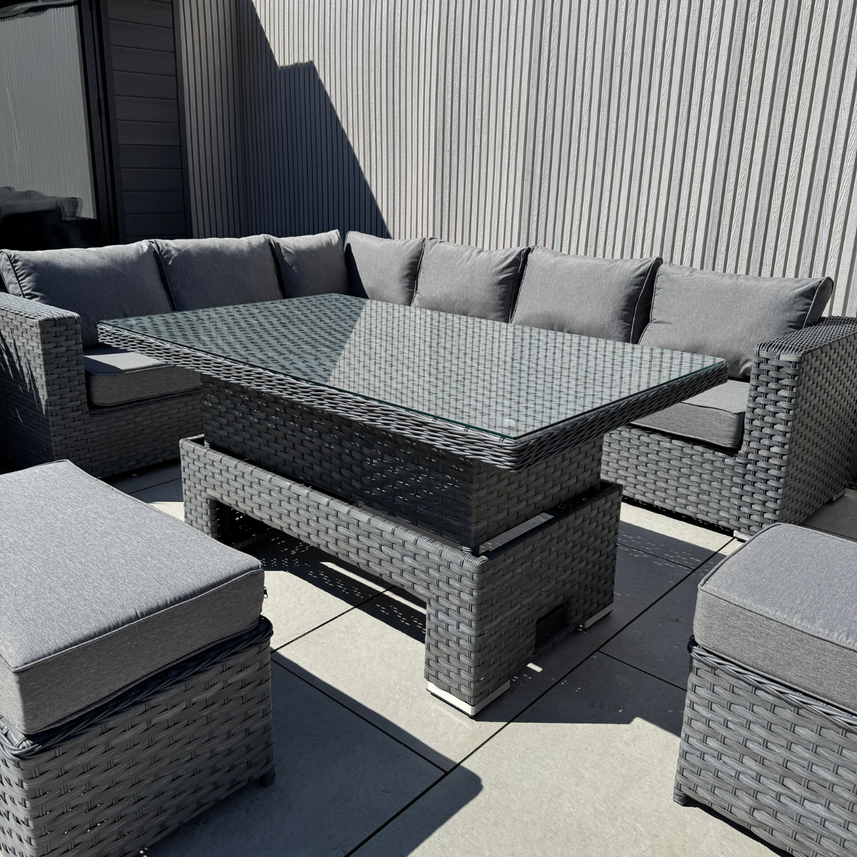 Capri Modular Corner Dining Set with Rising Table - AMC Furniture
