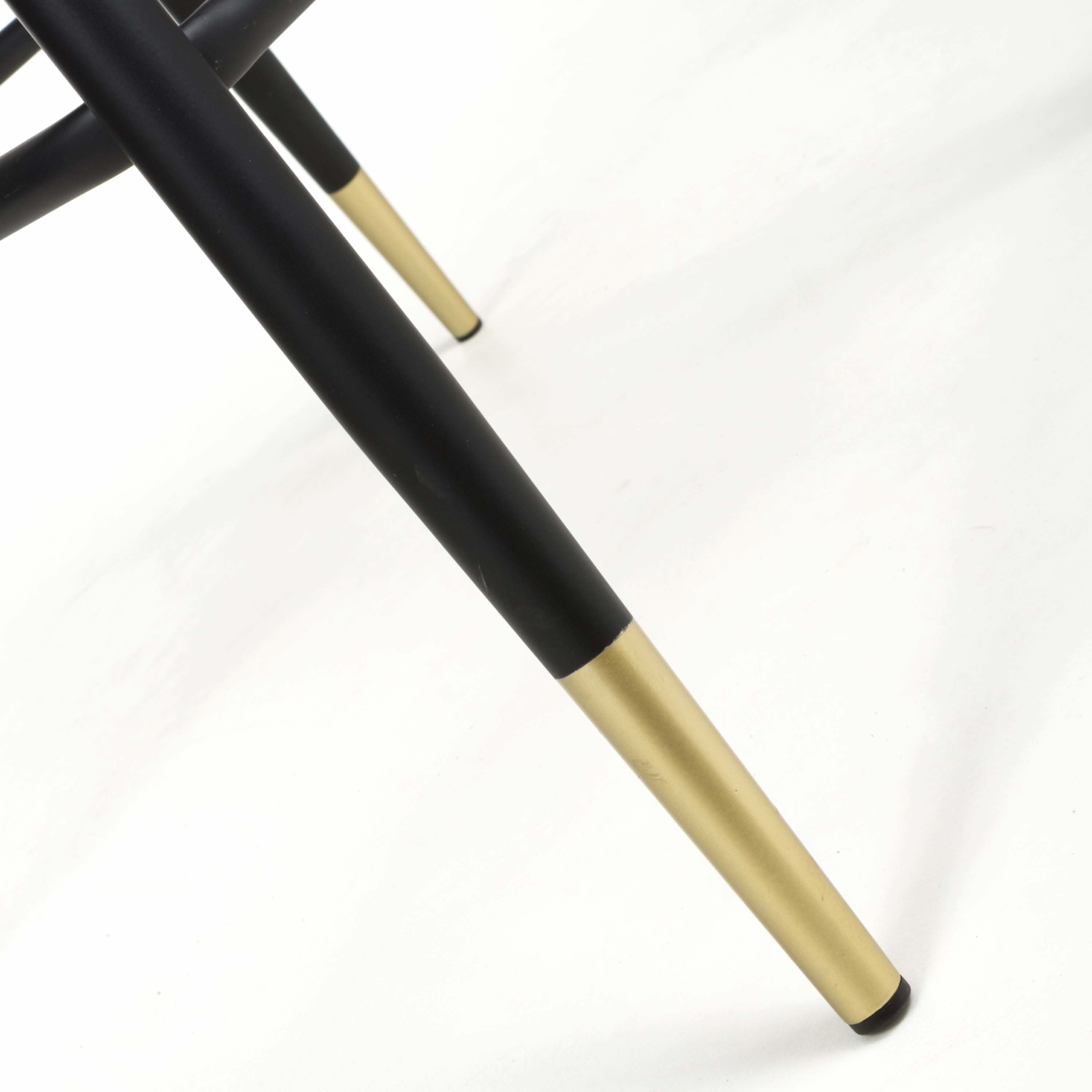 Savanna Brushed Velvet Black Bar Stool (7018382229568) (14625484538234)