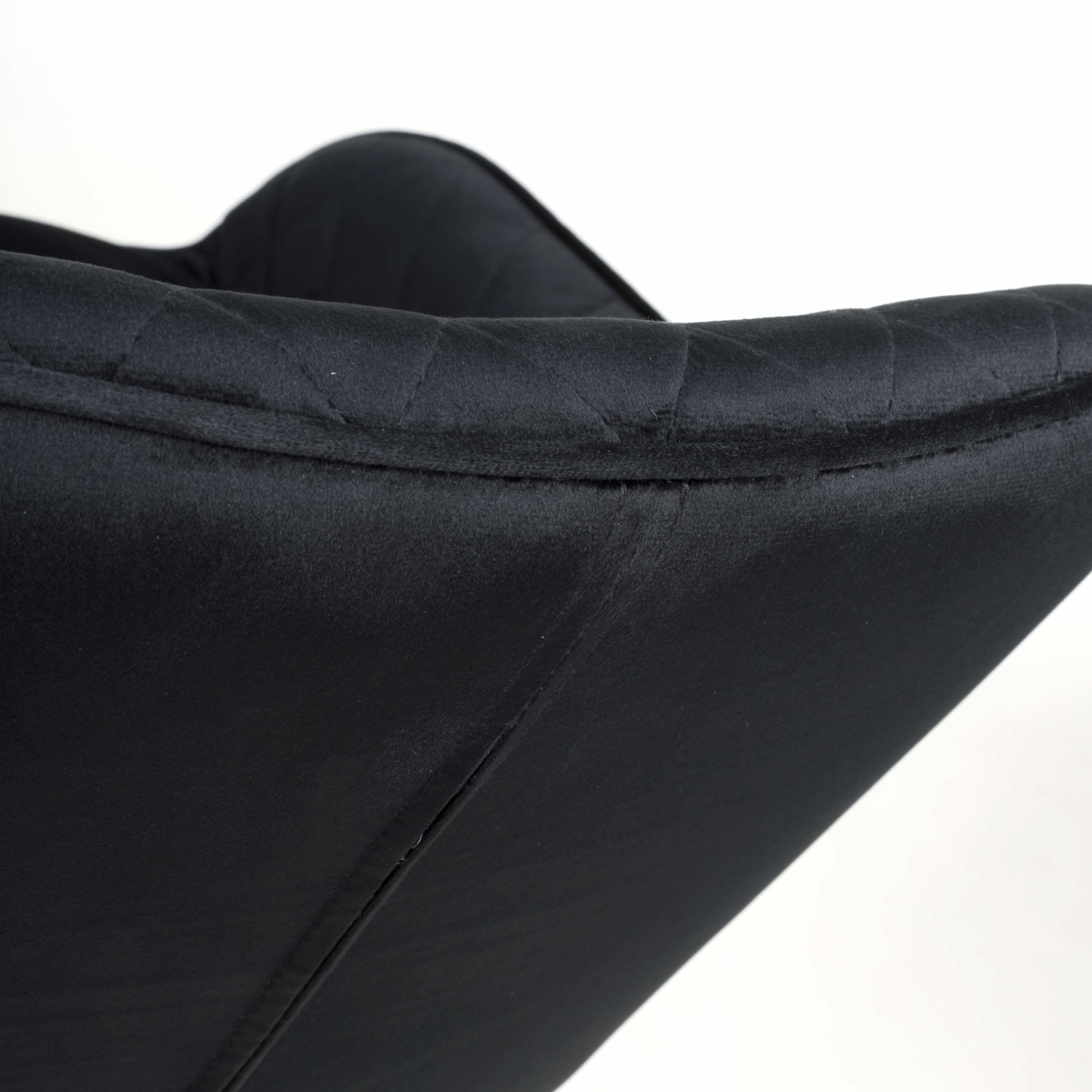 Savanna Brushed Velvet Black Bar Stool (7018382229568) (14625484538234)