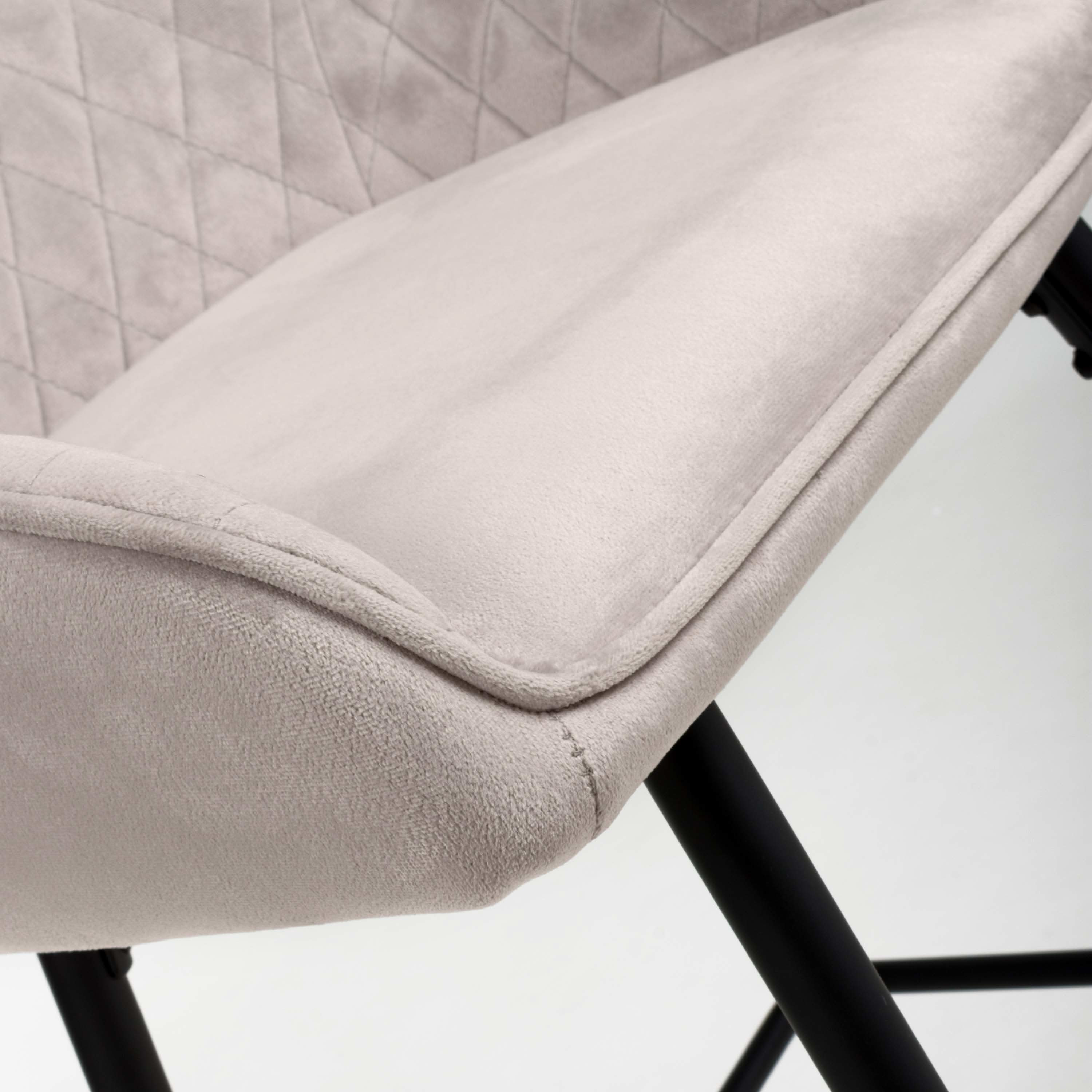 Savanna Brushed Velvet Mink Bar Stool (6730057547840) (14625487552890)