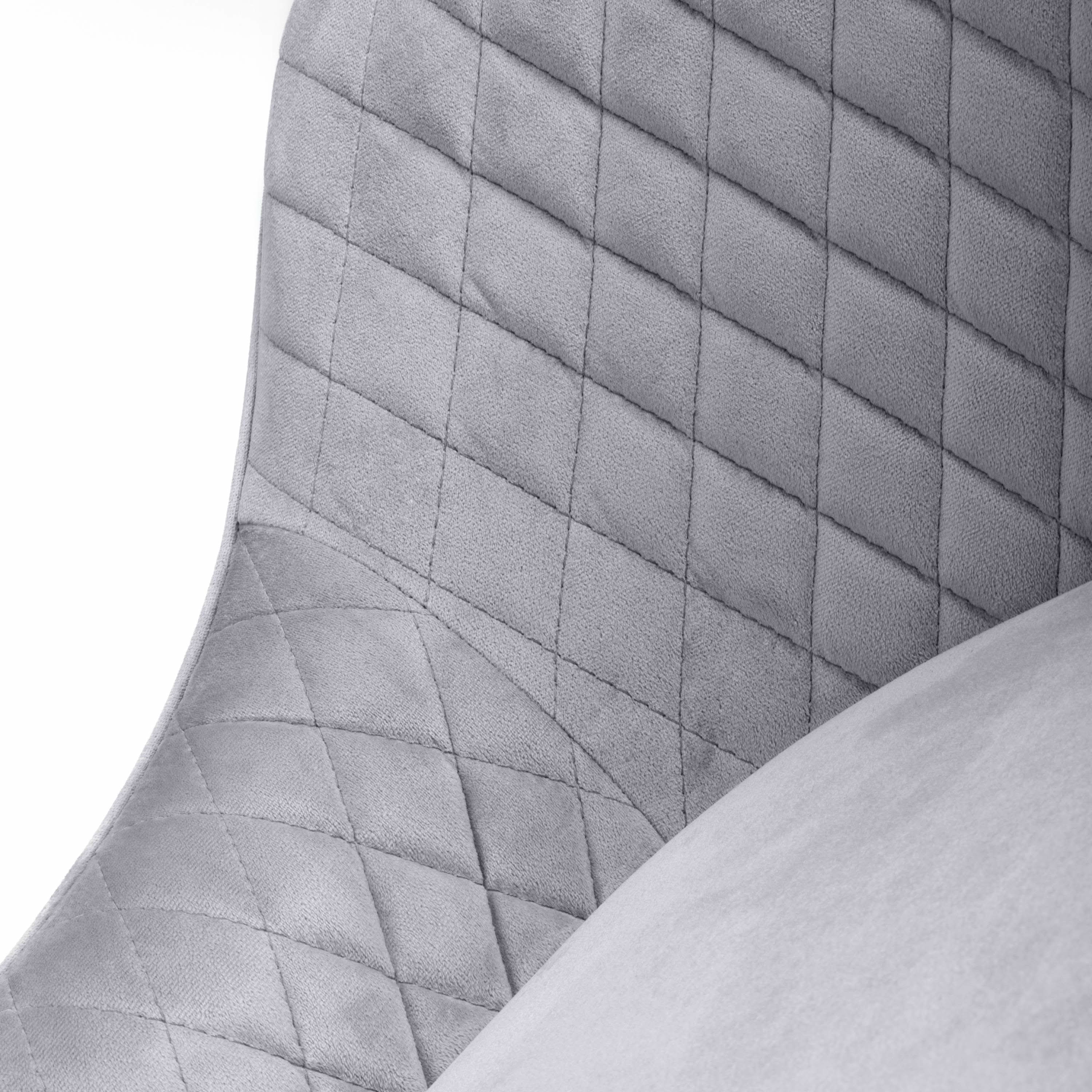 Savanna Brushed Velvet Grey Bar Stool (6730057580608) (14625486045562)