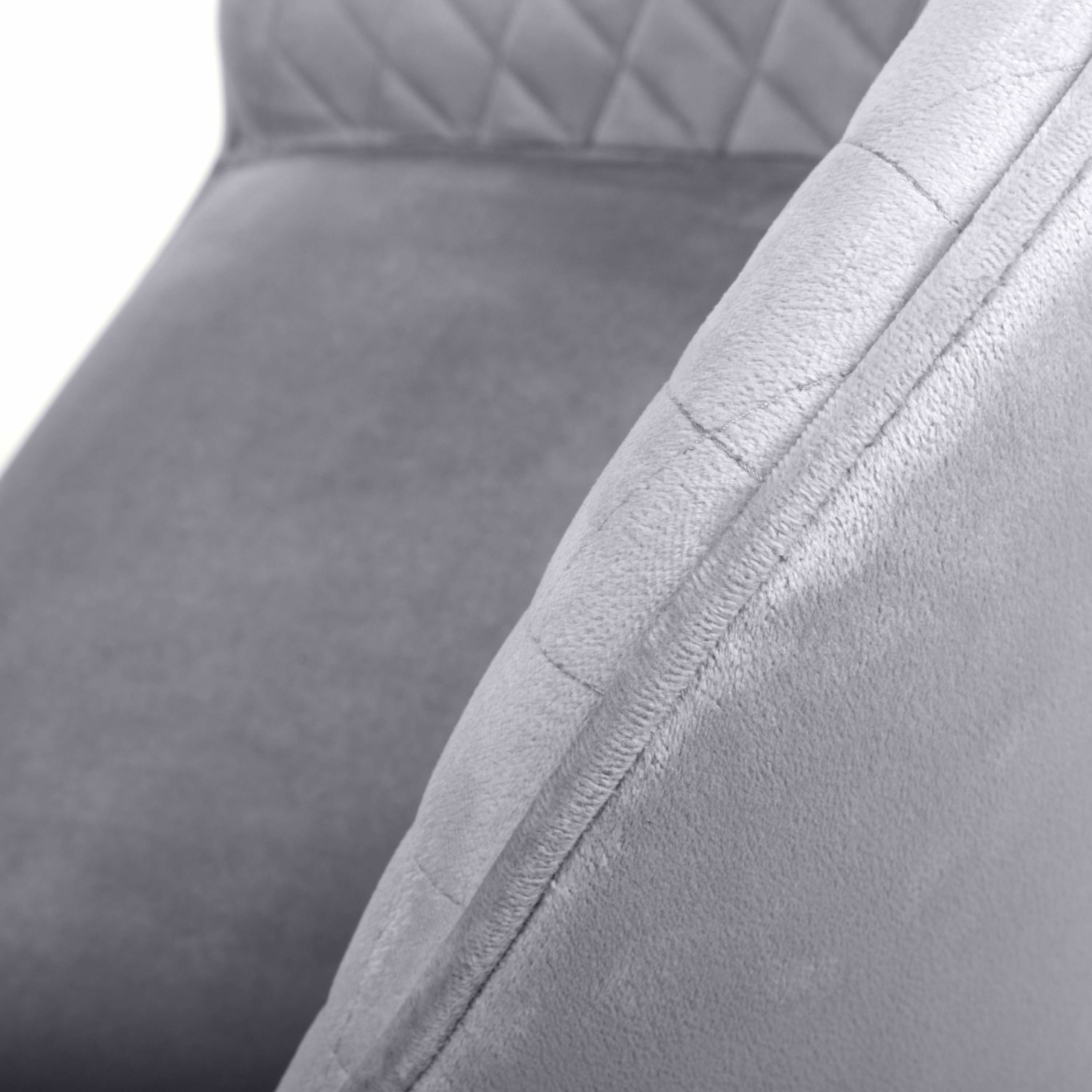 Savanna Brushed Velvet Grey Bar Stool (6730057580608) (14625486045562)