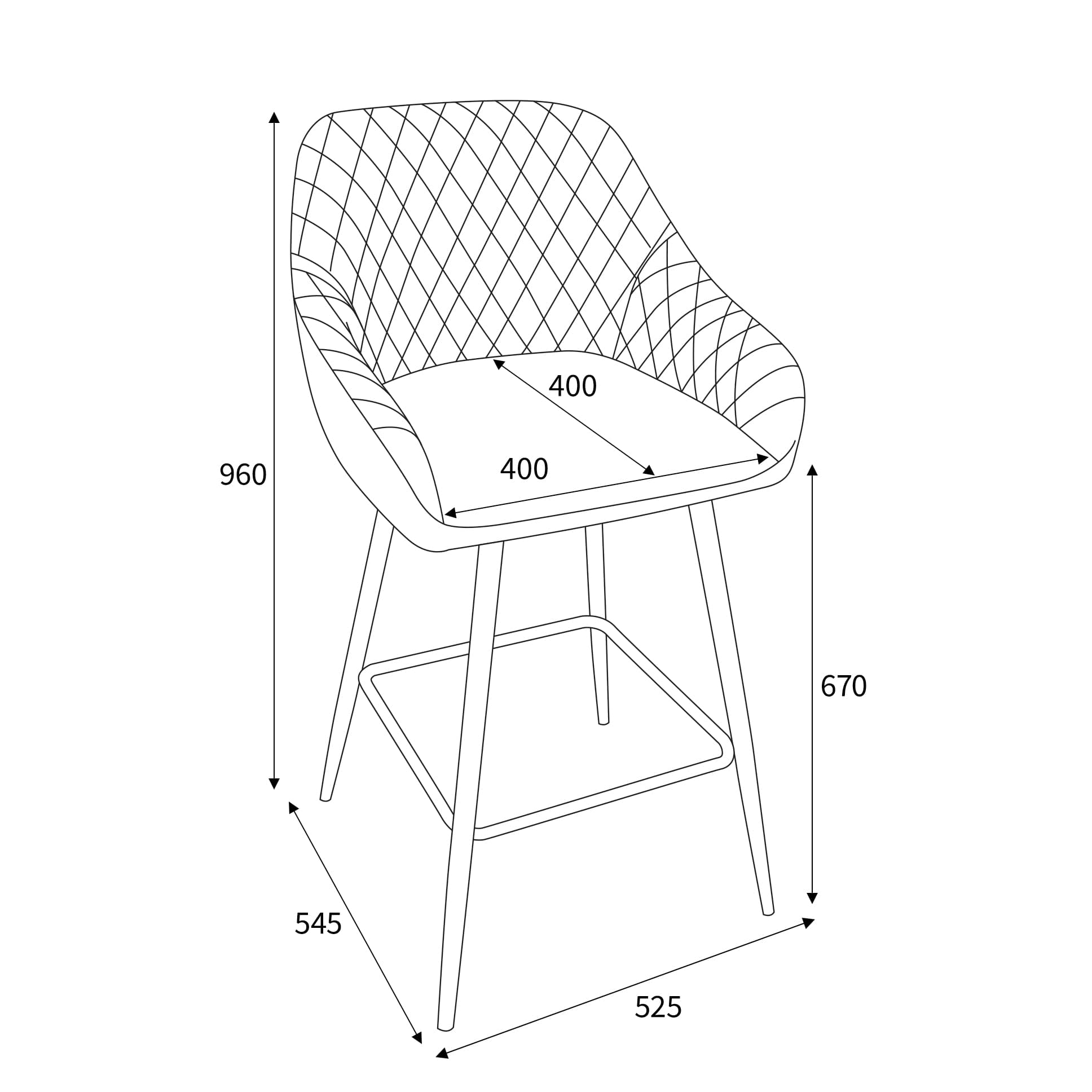 Savanna Brushed Velvet Mink Bar Stool (6730057547840) (14625487552890)