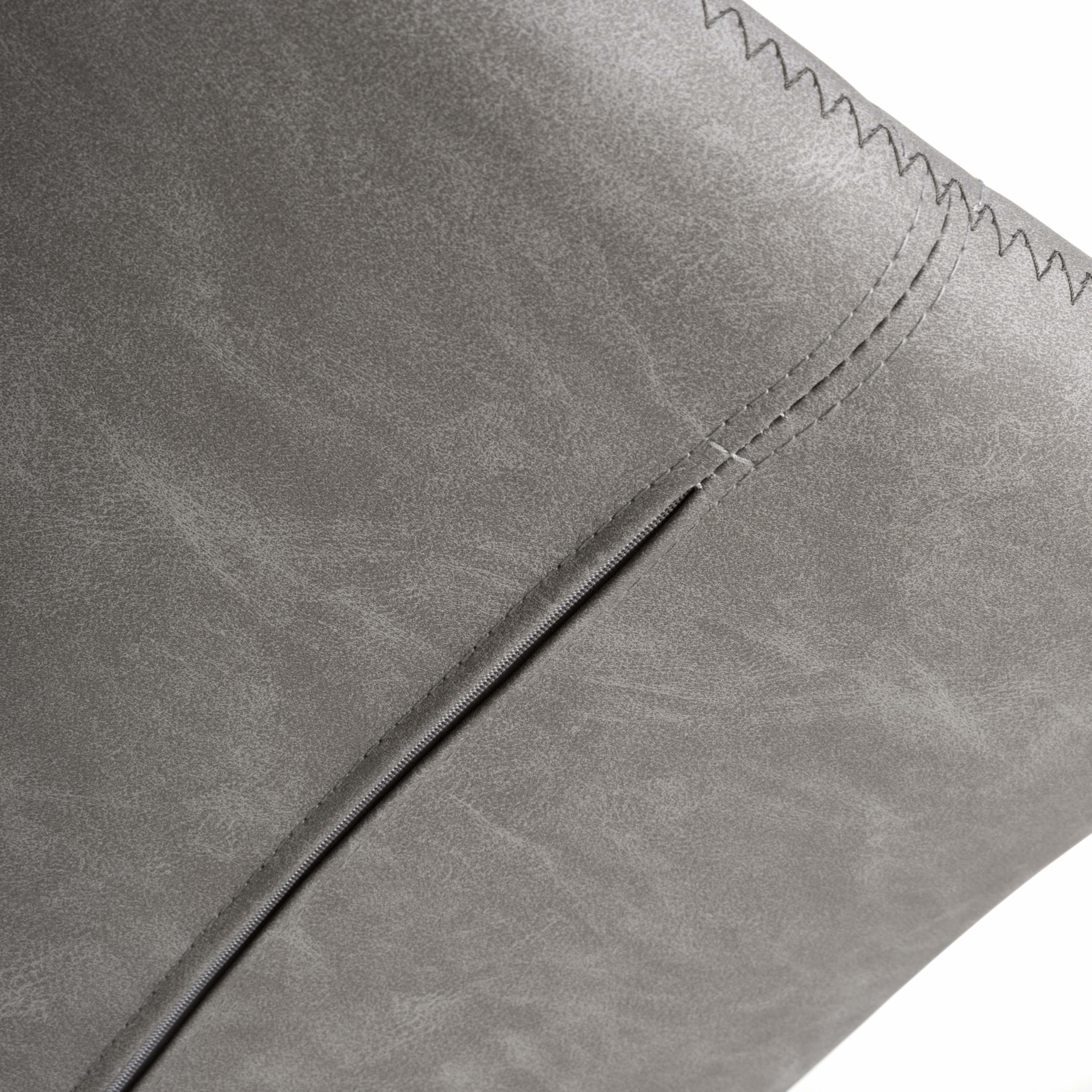 Serena Leather Effect Charcoal Bar Stool (7018382295104) (14625493090682)