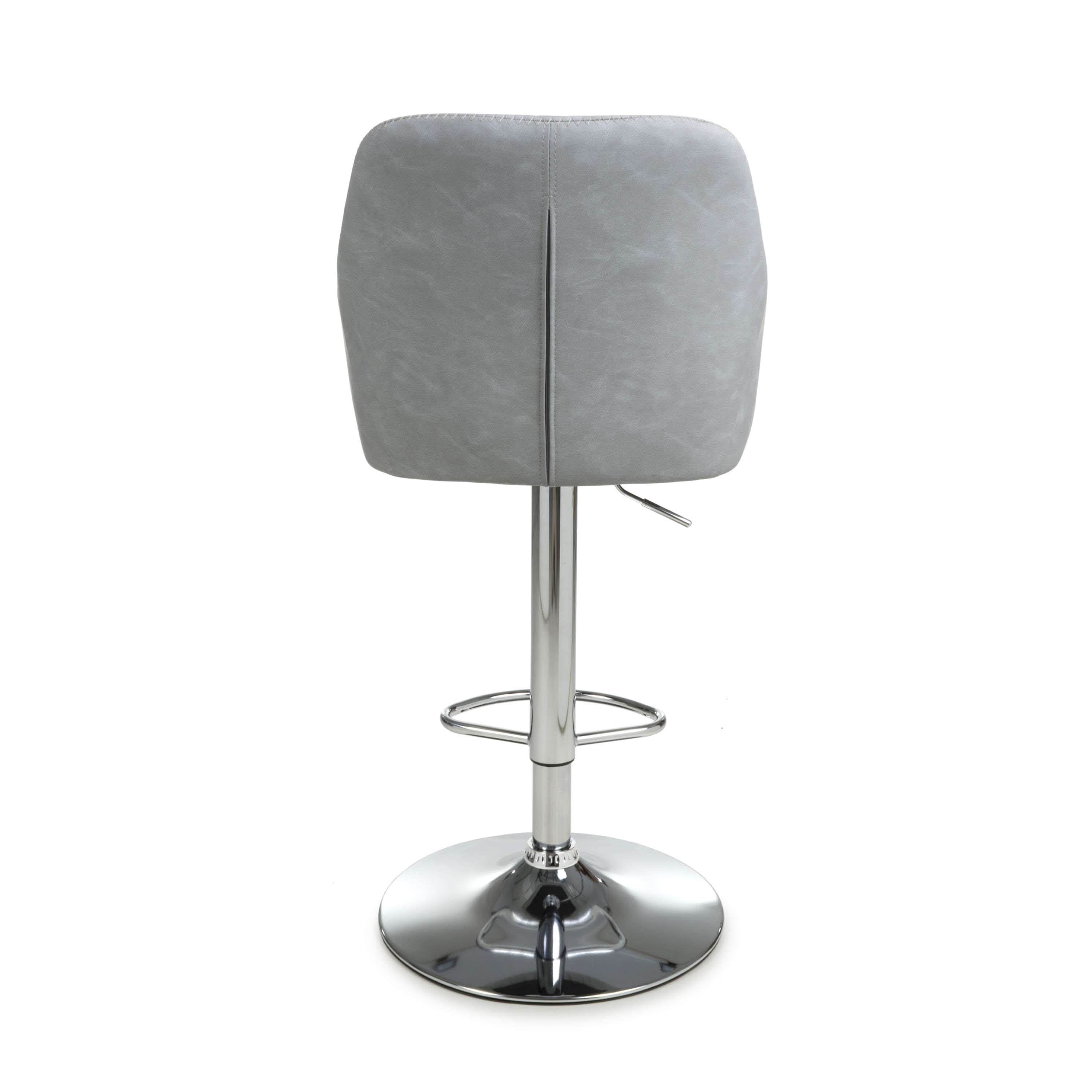 Serena Leather Effect Light Grey Bar Stool (7018382327872) (14625493680506)