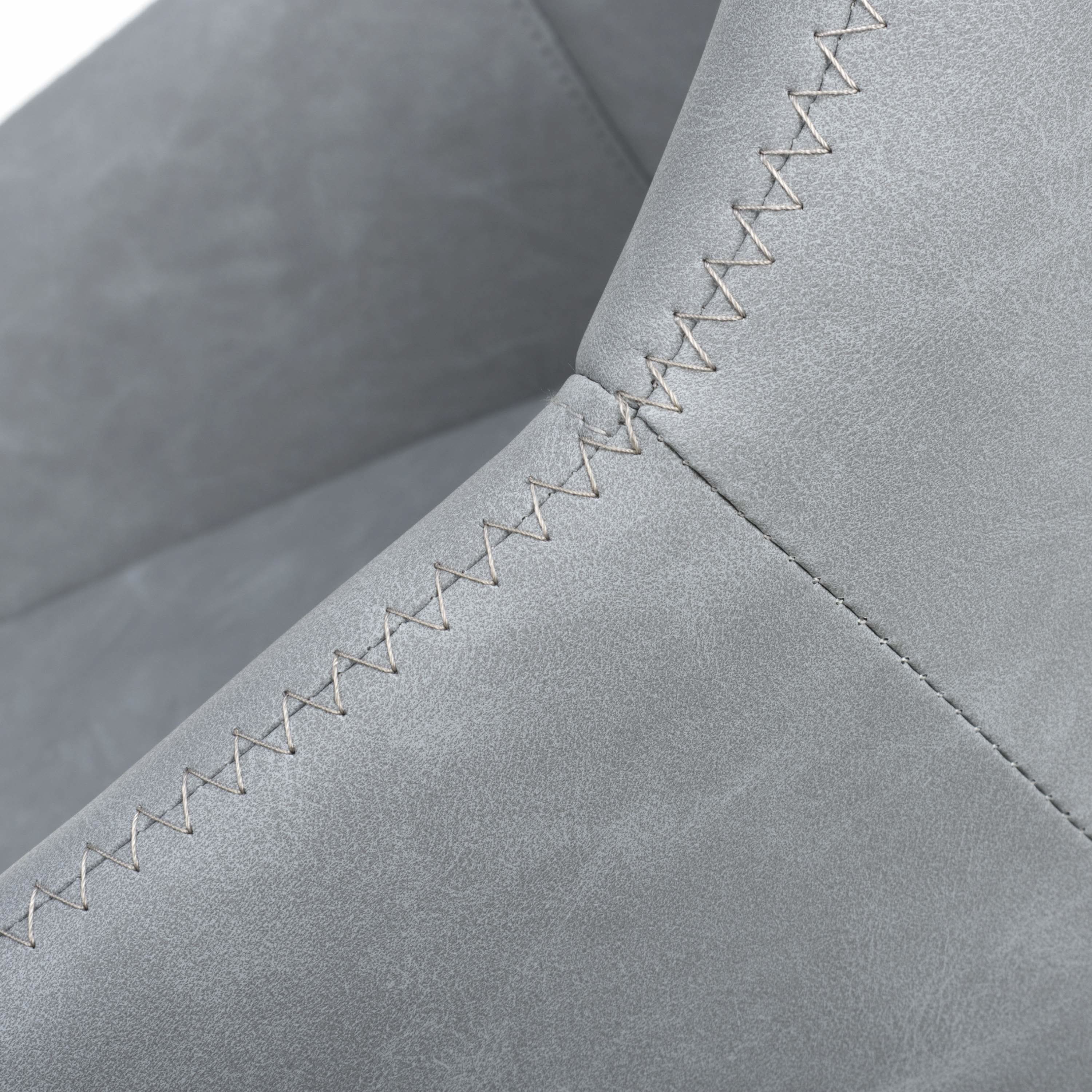 Serena Leather Effect Light Grey Bar Stool (7018382327872) (14625493680506)