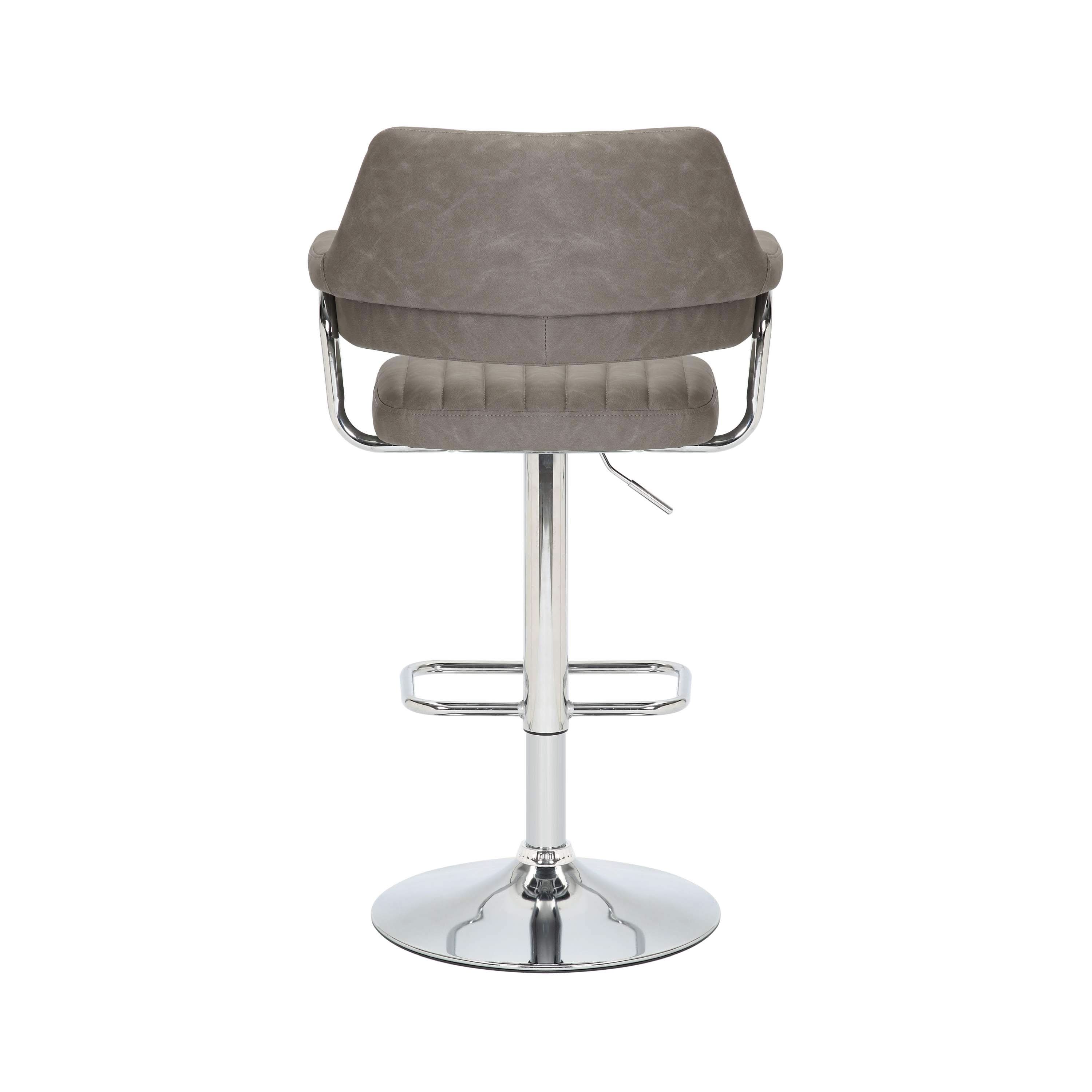 Cortez Leather Effect Charcoal Bar Stool (7019401412672) (14625451704698)