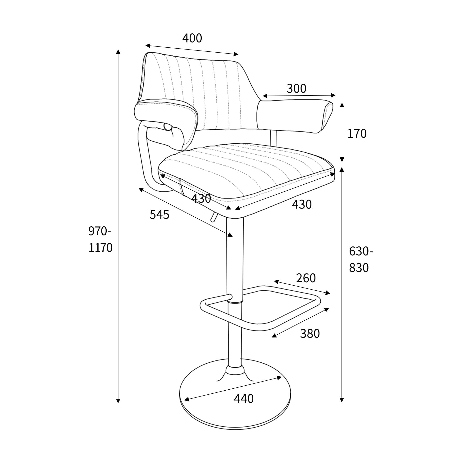 Cortez Leather Effect Charcoal Bar Stool (7019401412672) (14625451704698)