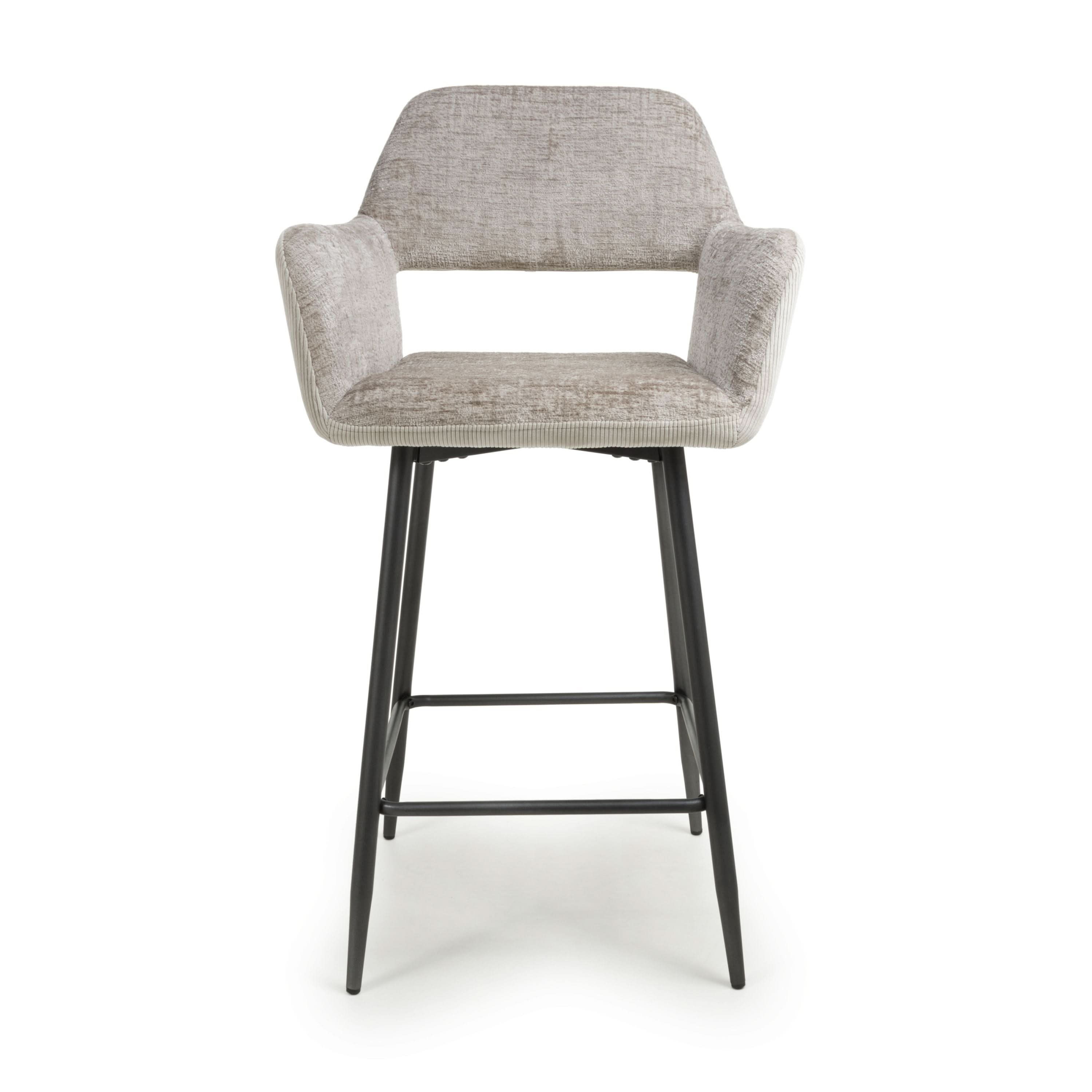 Sorento Chenille Corduroy Mink Bar Chair (7018382622784) (14625466646906)