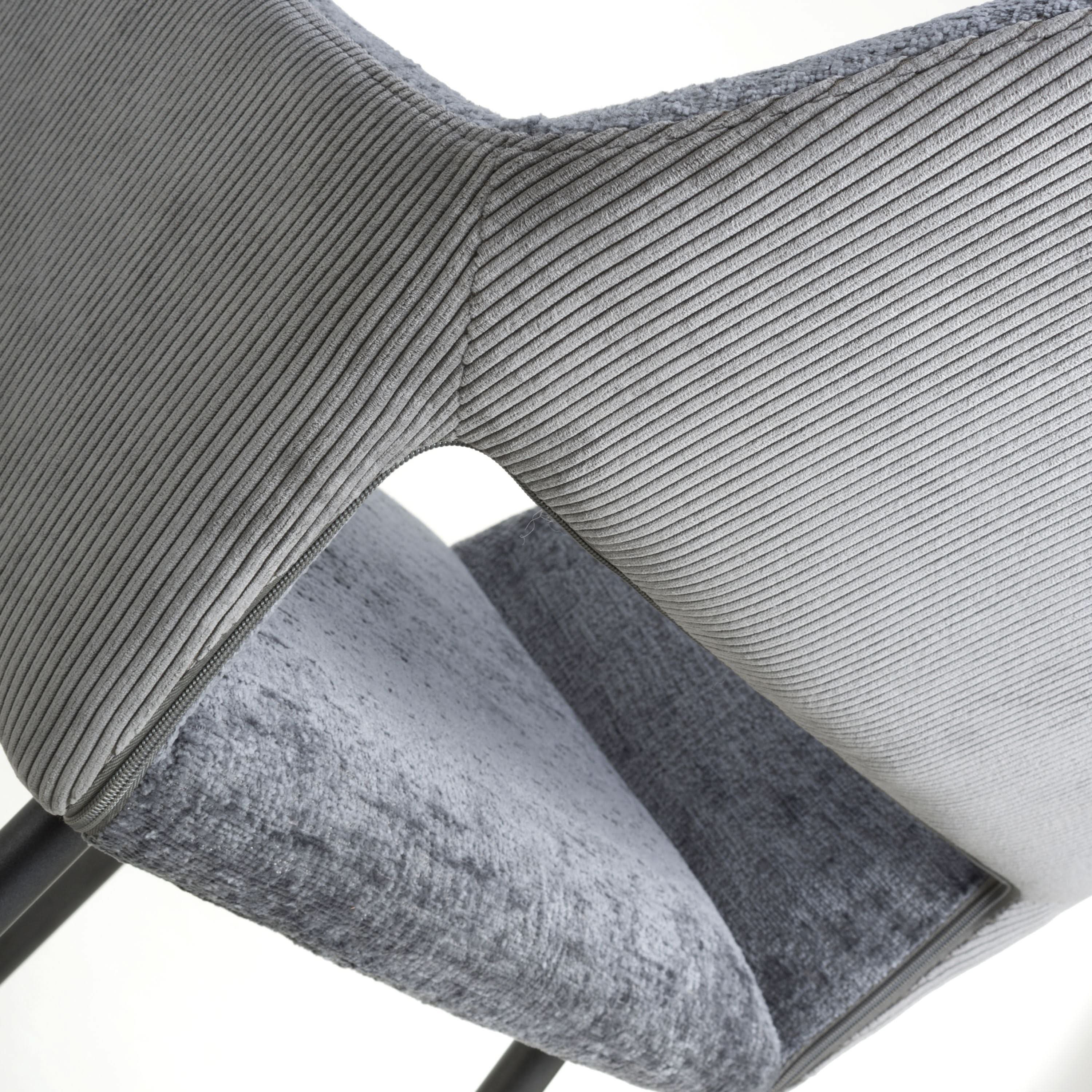 Sorento Chenille Corduroy Blue/Grey Bar Chair (7018382655552) (14625464713594)