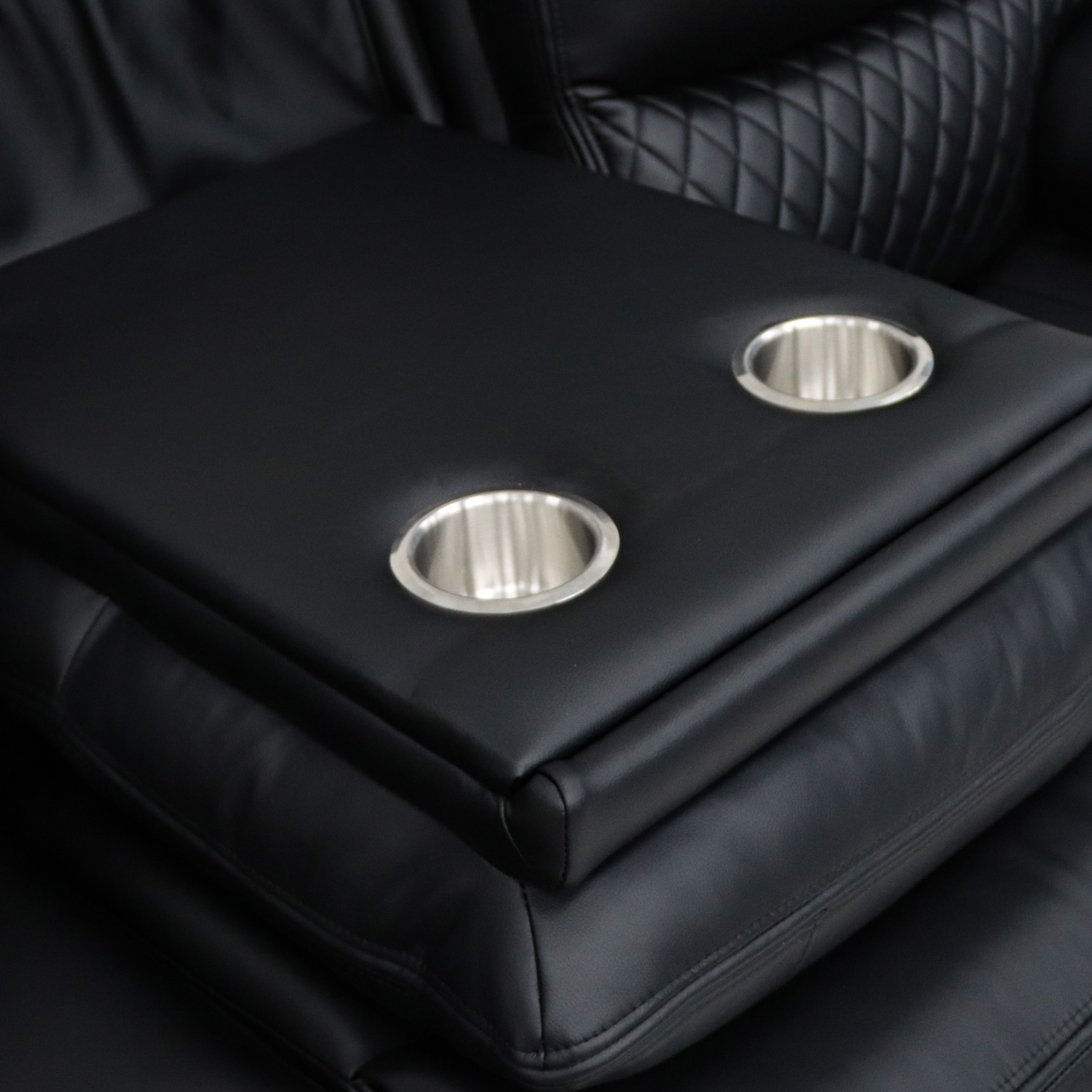 Alexa Electric Reclining 3+2 Seater Sofa Set in Black