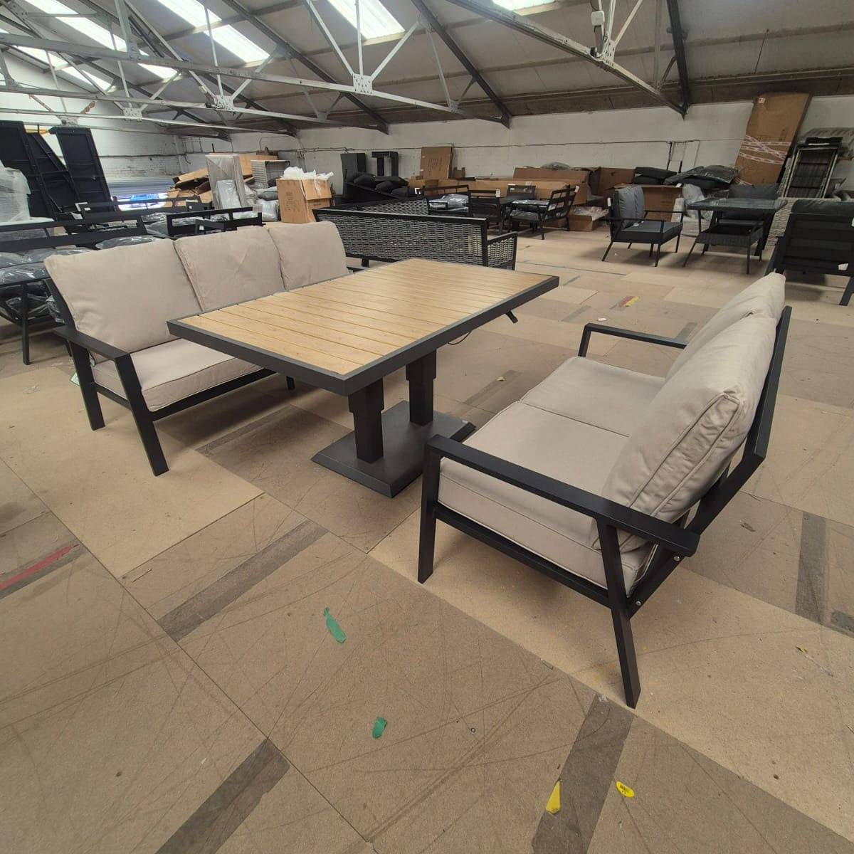 Garden Sofa Dining Set with Rise & Fall Table - Clearance Wayfair