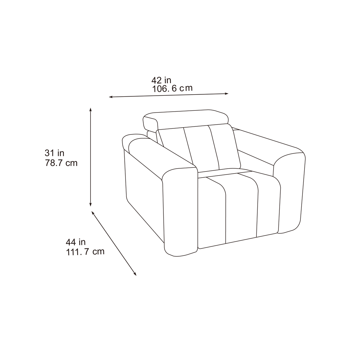 Ellen Electric Reclining Armchair in Beige Meta Sofa Ltd
