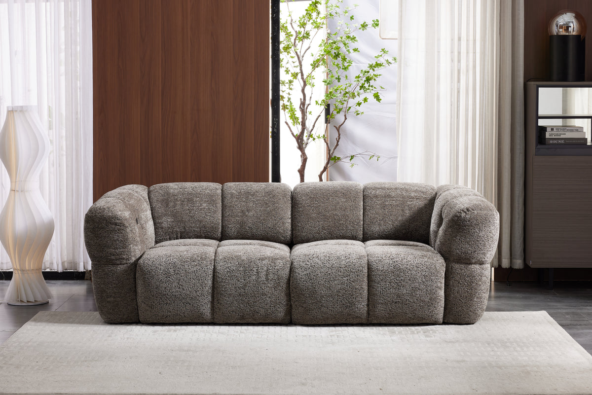 Elara Power Sliding 3 Seater in Taupe Grey Meta Sofa