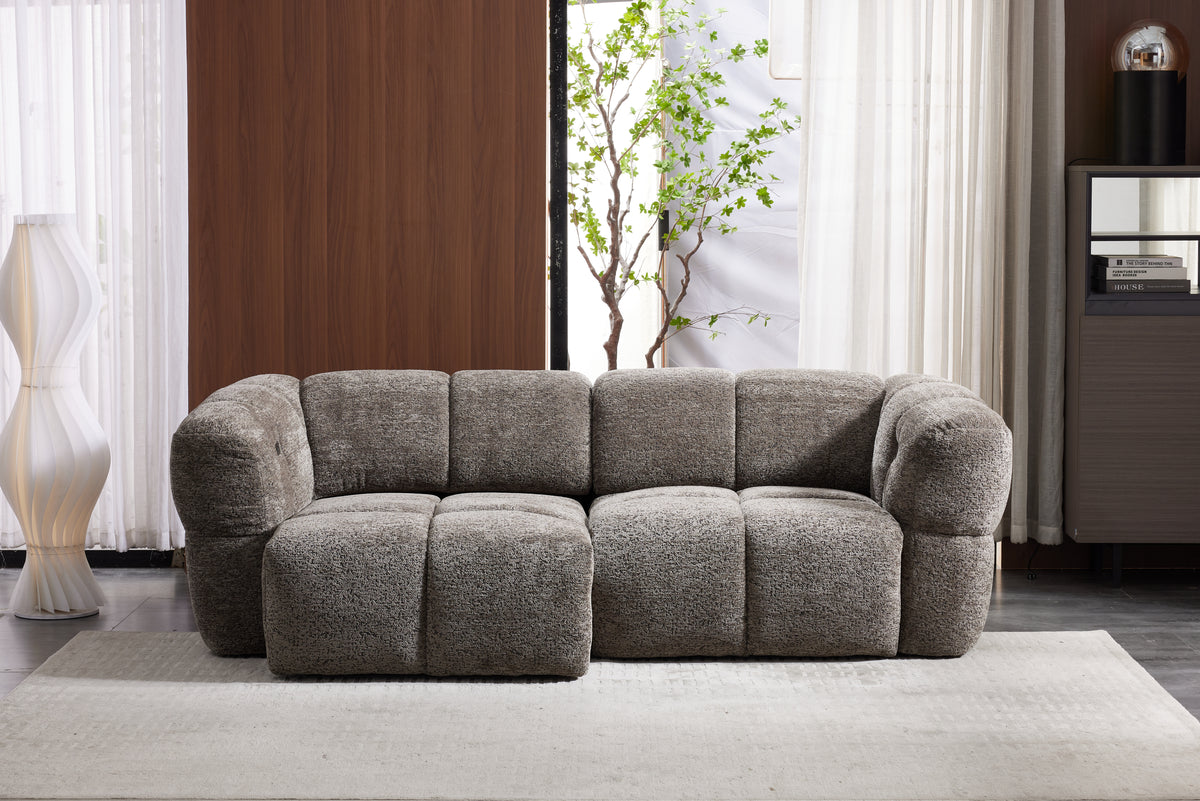 Elara Power Sliding 3 Seater in Taupe Grey Meta Sofa