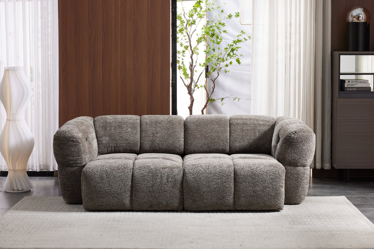 Elara Power Sliding 3 Seater in Taupe Grey Meta Sofa