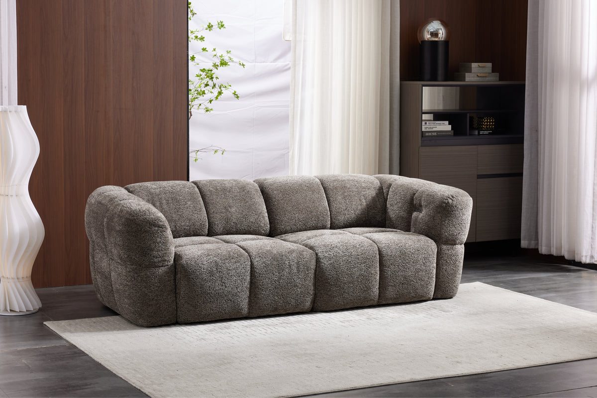 Elara Power Sliding 3 Seater in Taupe Grey Meta Sofa