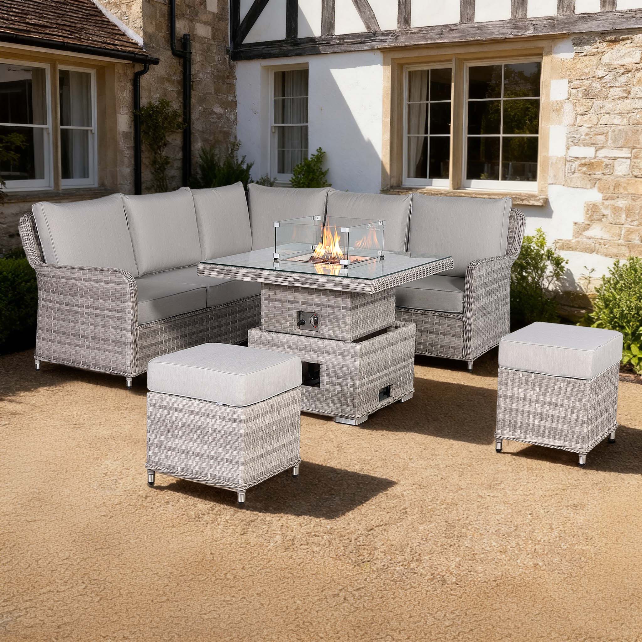 Palermo Square with Firepit - AMC Furniture