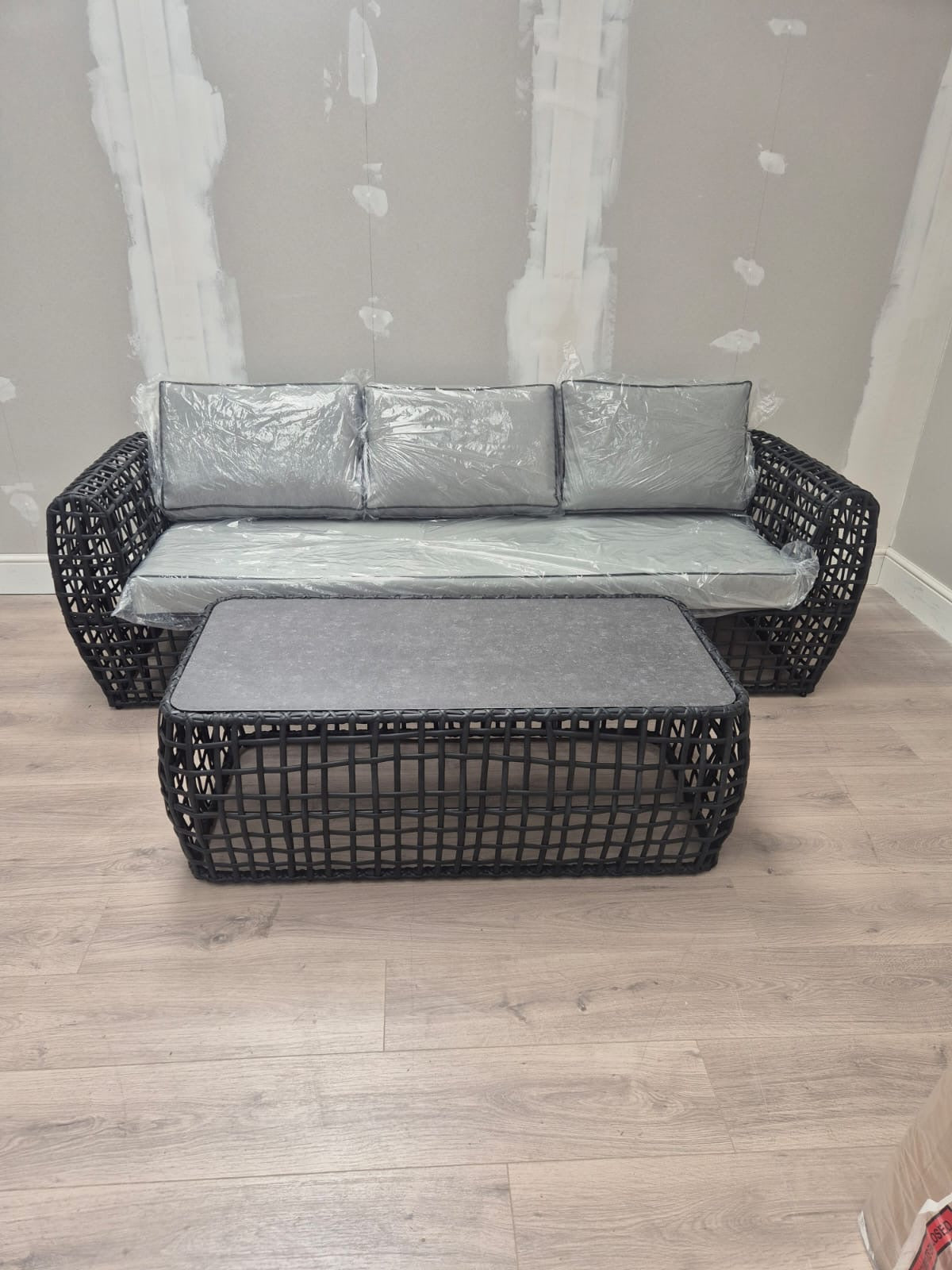 Indi 3 Seater Garden Sofa and Coffee Table - Clearance B Womack