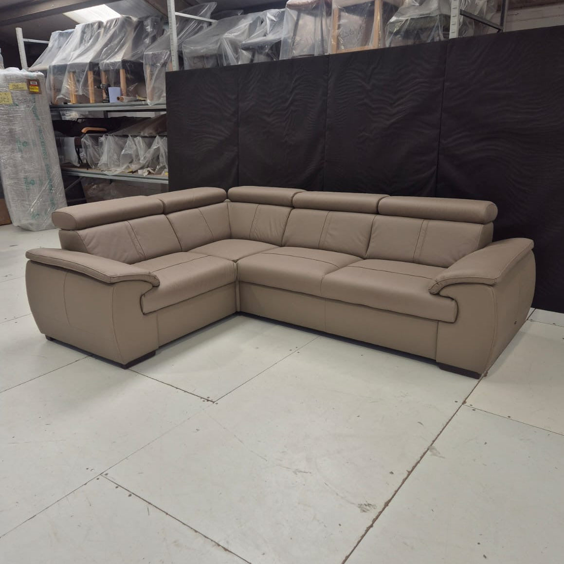 Eea Leather Corner Sofa - AMC Furniture