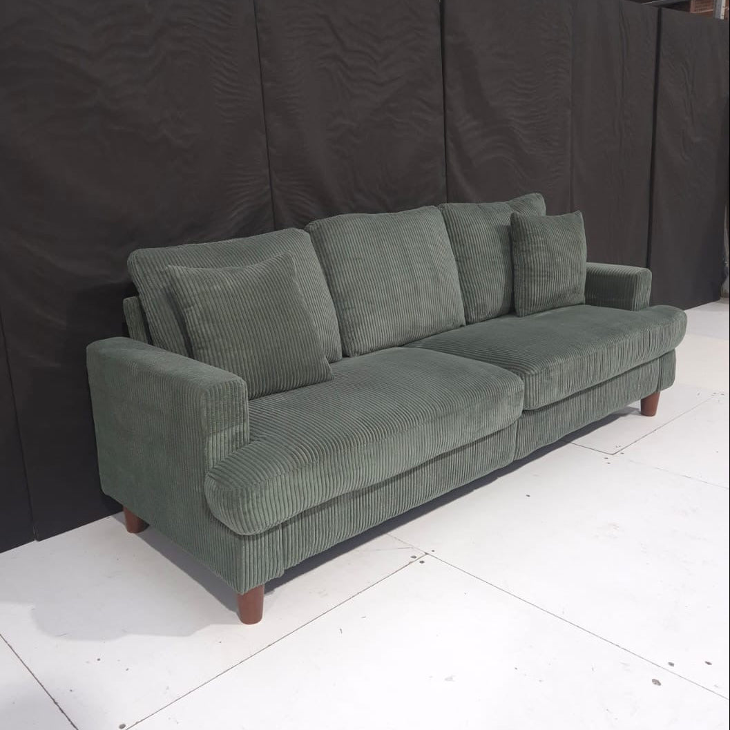 Alexeis 3 Seater Corduroy Sofa 49216 – Stylish Comfort - AMC Furniture
