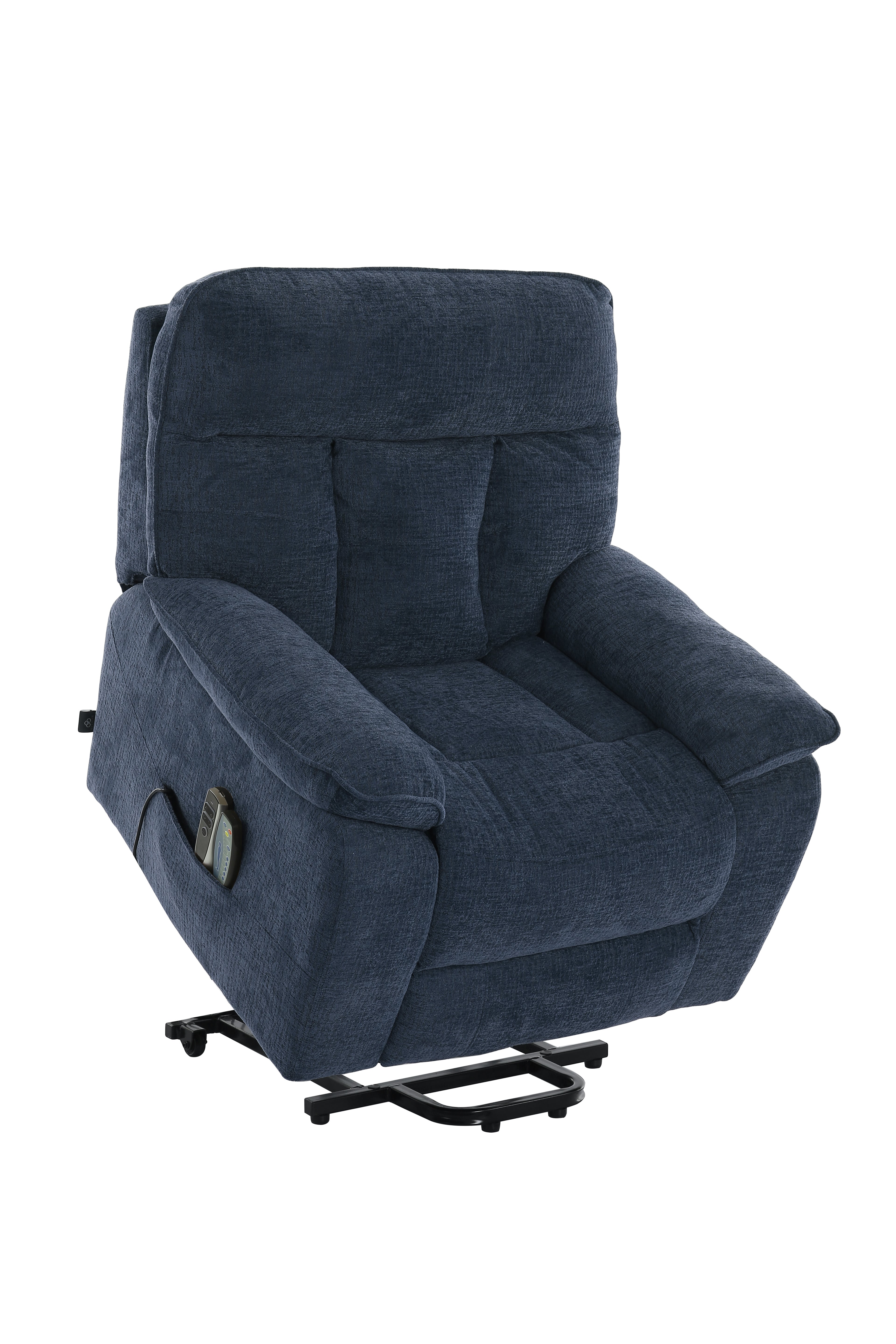 Truro Rise and Recline Massage Chair Blue - AMC Furniture