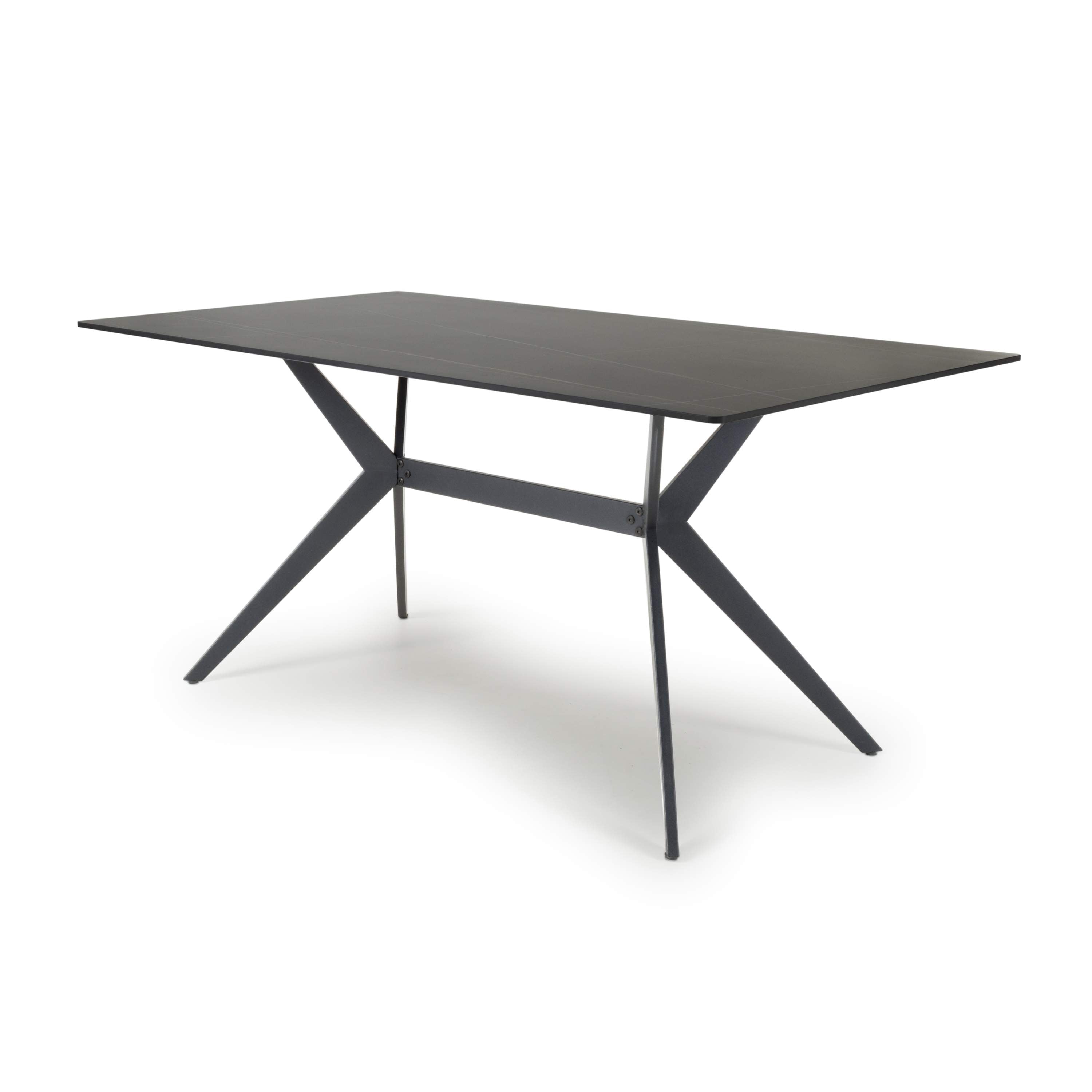 Islington 1.6m Black Dining Table (7034229096512)