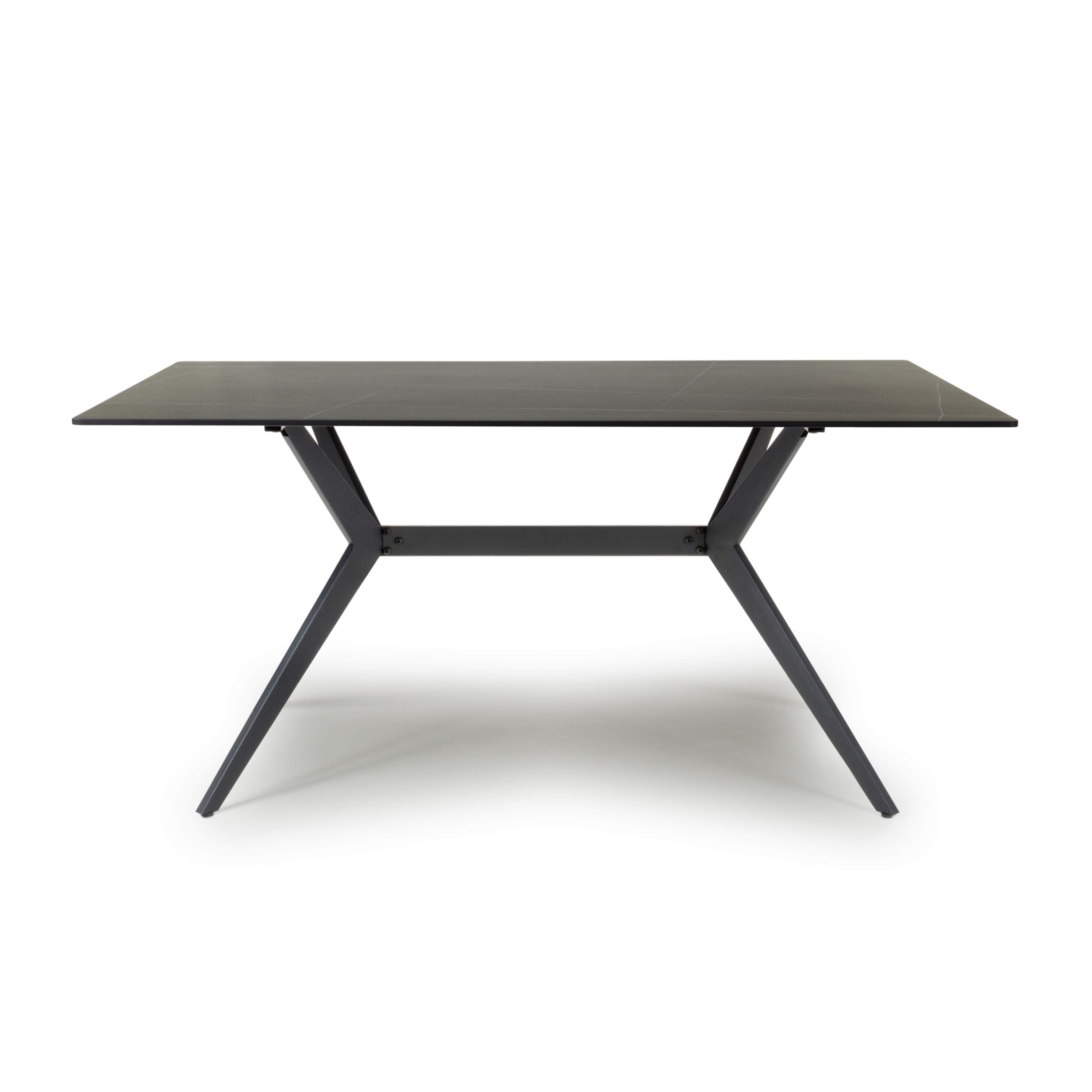 Islington 1.6m Black Dining Table (7034229096512)