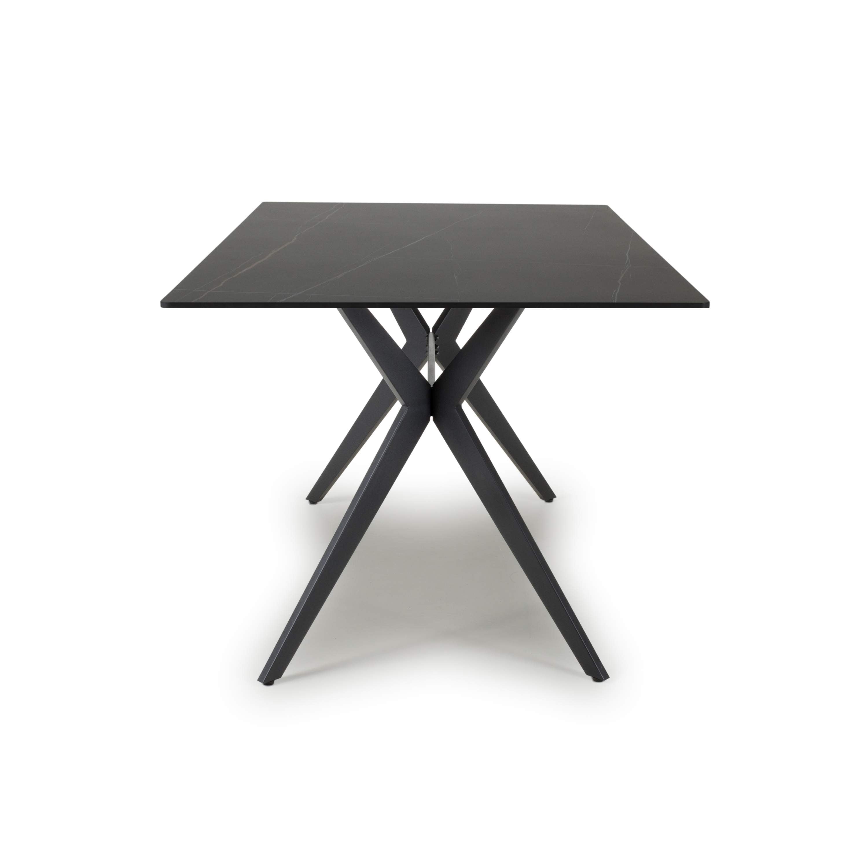 Islington 1.6m Black Dining Table (7034229096512)