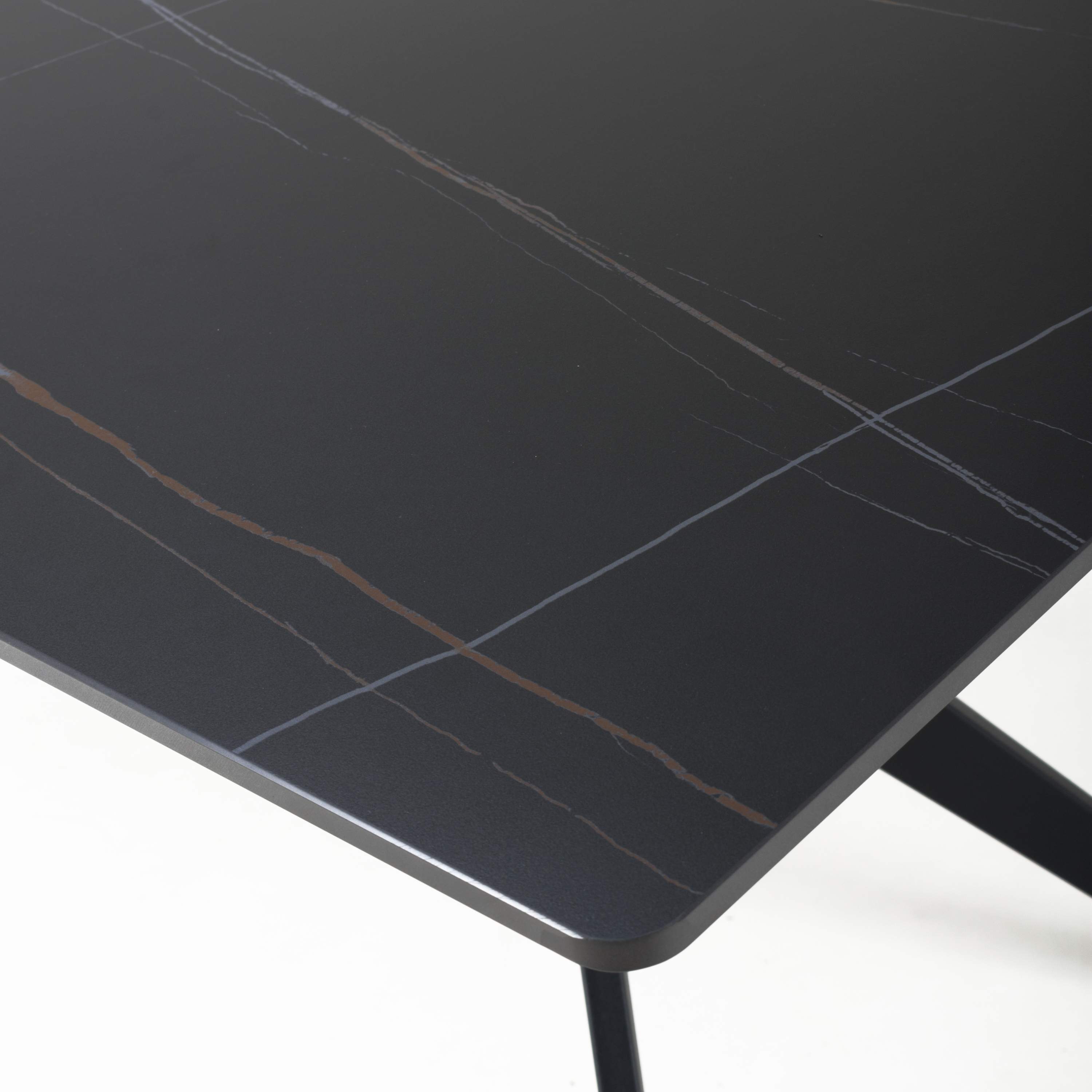 Islington 1.6m Black Dining Table (7034229096512)