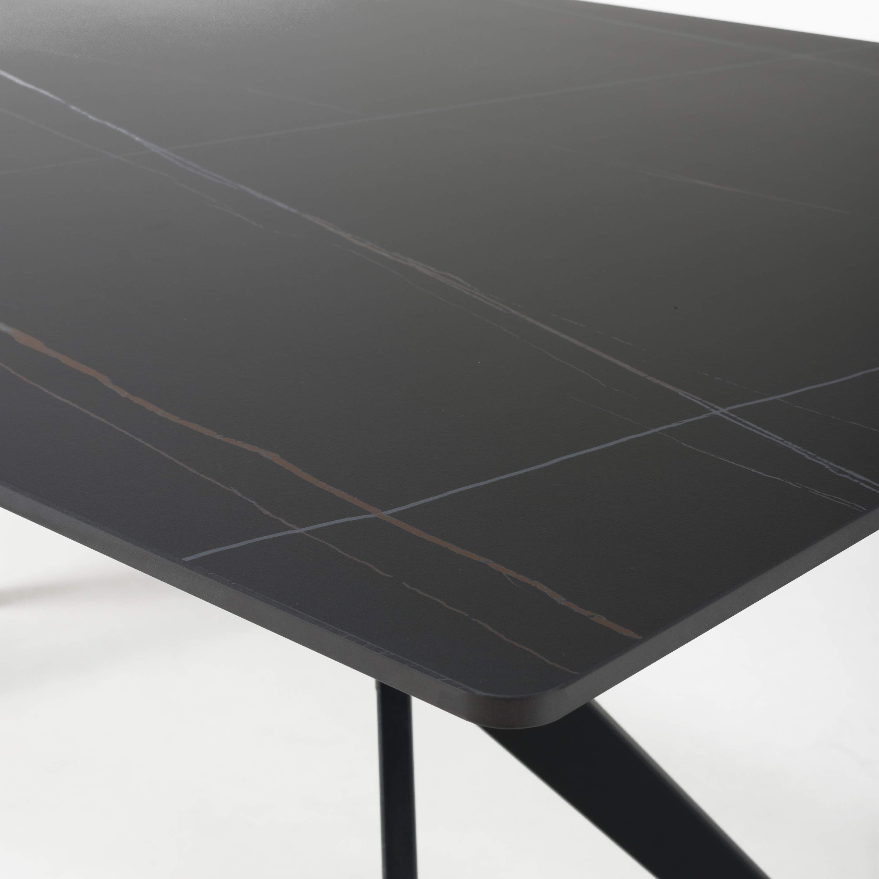 Islington 1.6m Black Dining Table (7034229096512)