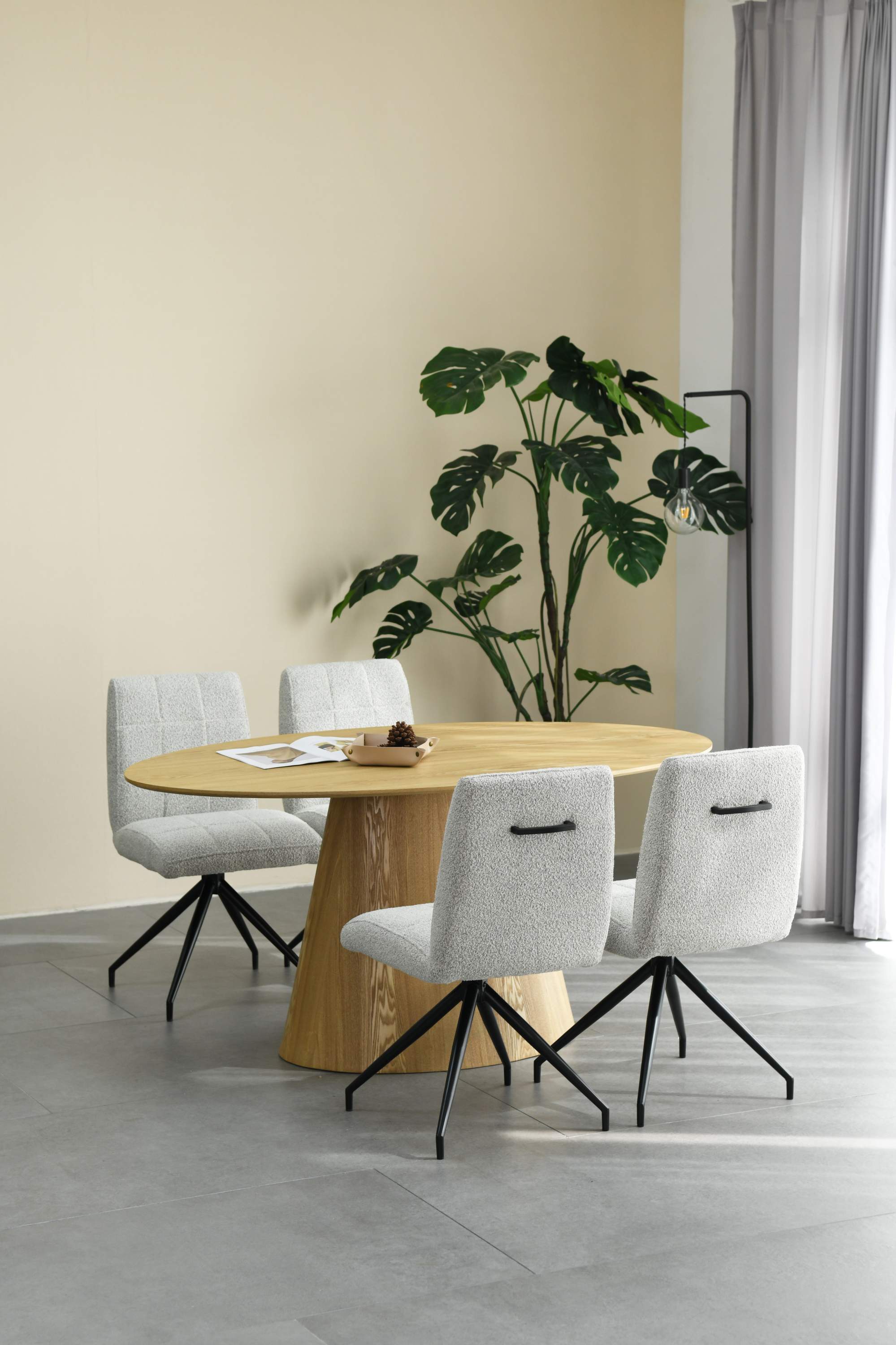 Cleveland Oval Natural Dining Table (7019401871424)