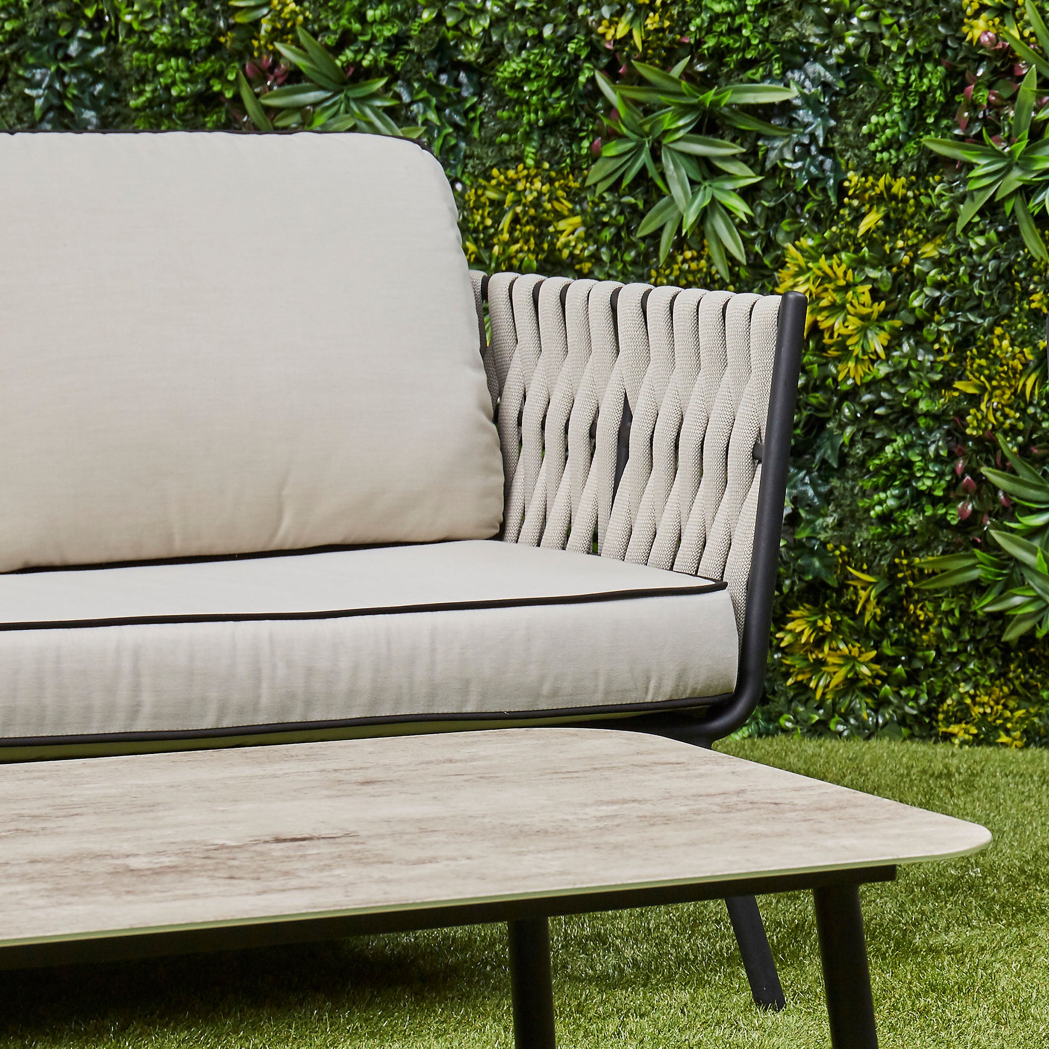 Axel Aluminium & Rope Lounge Set – Beige (14929984192890)