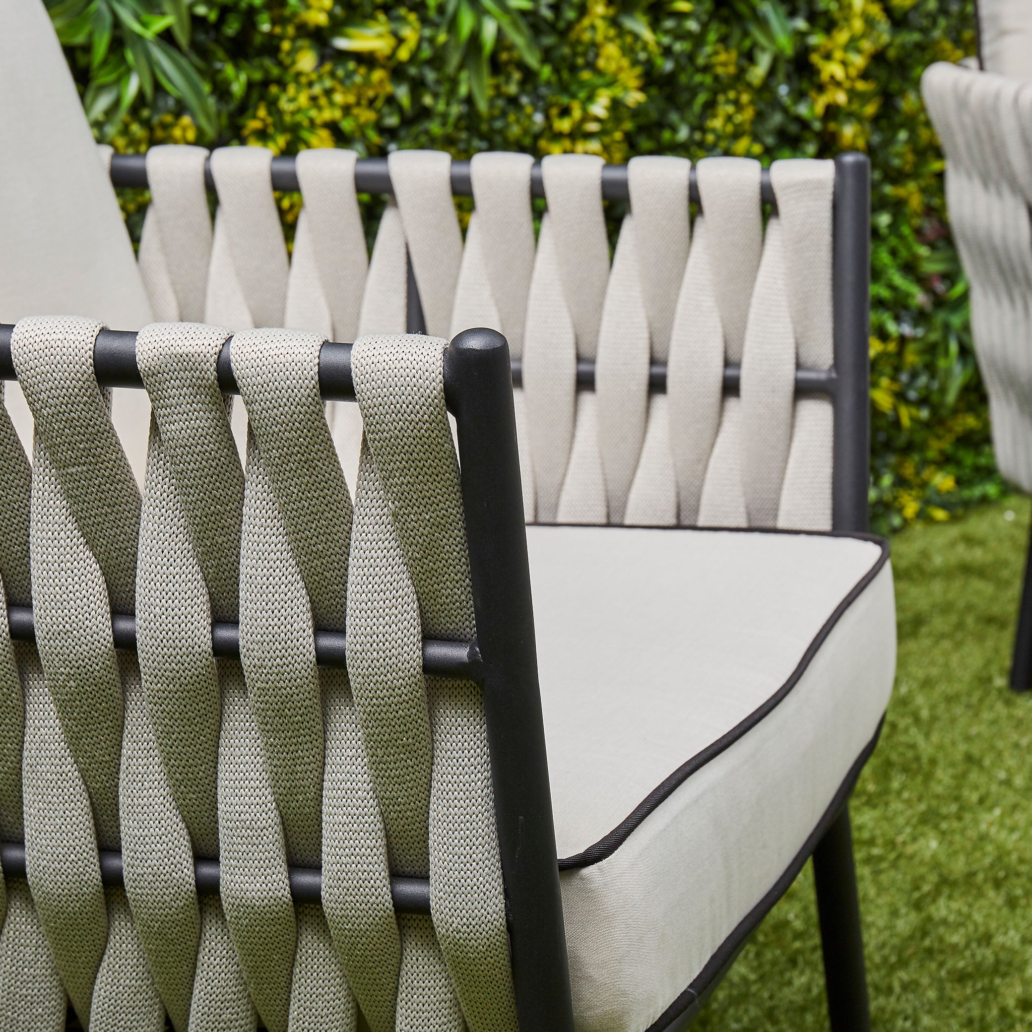 Axel Aluminium & Rope Lounge Set – Beige (14929984192890)