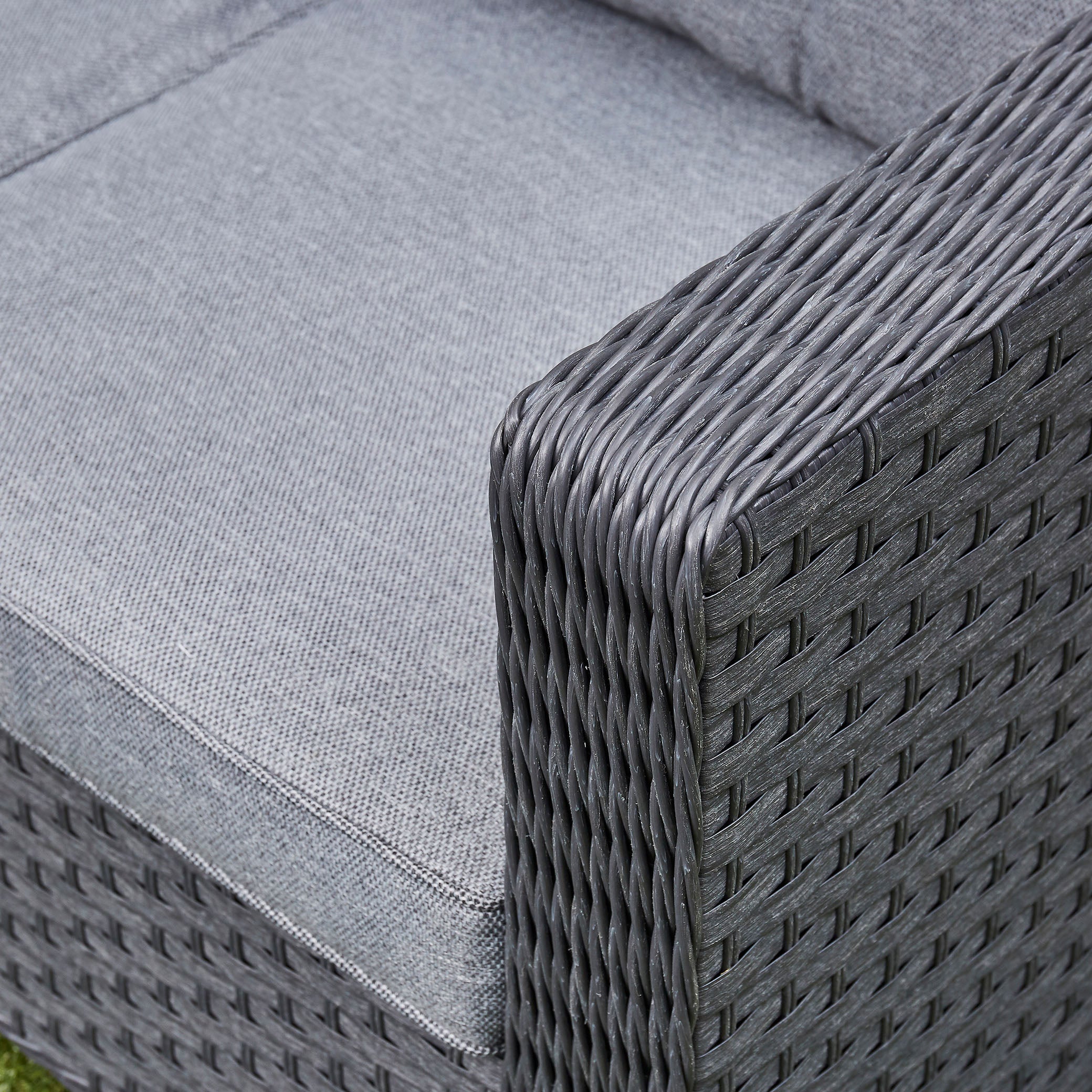 Nova Rattan Corner Sofa Set with Ice Bucket– Grey (14929984094586)