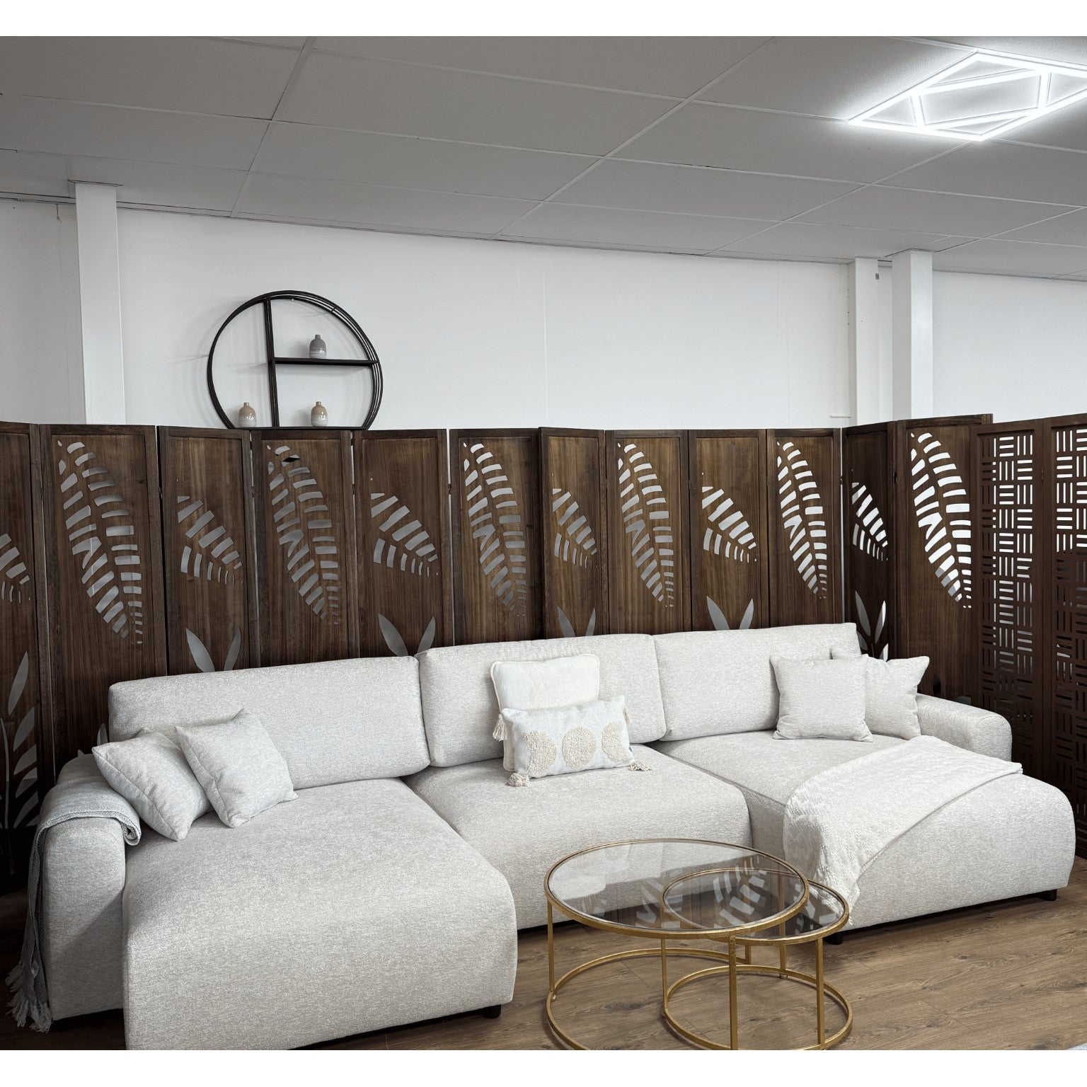 Alba U Shape Sofa Bed in Beige 2