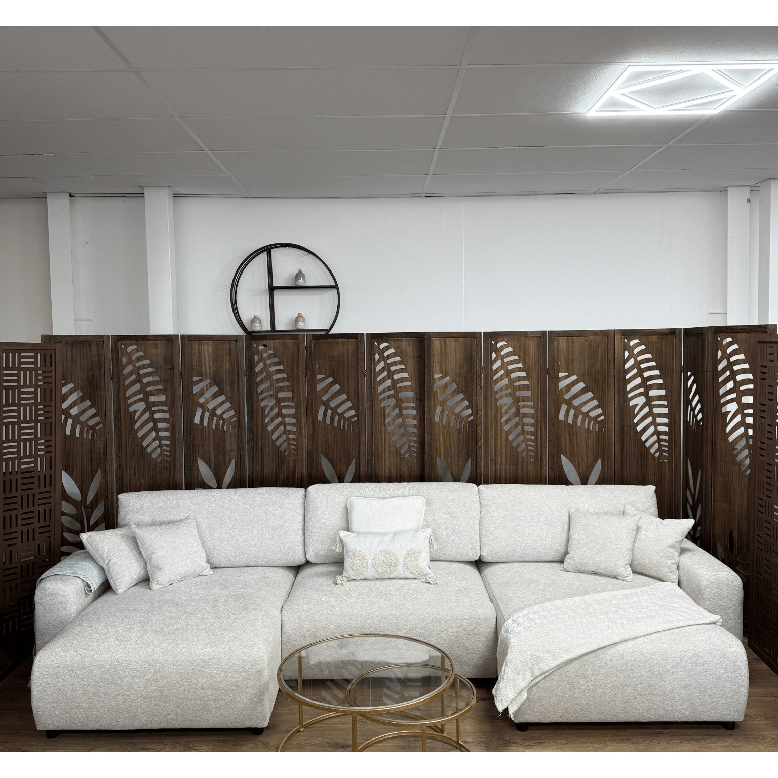 Alba U Shape Sofa Bed in Beige 3