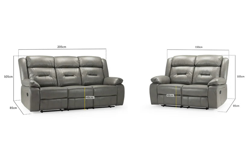 Albie Recliner Sofa Grey 3+2 Set,5 (15320608932218)