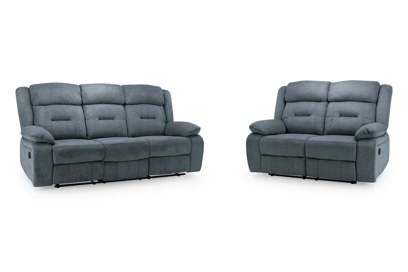 Albie Recliner Sofa Grey Fabric 3+2 Set,1 (15320609030522)