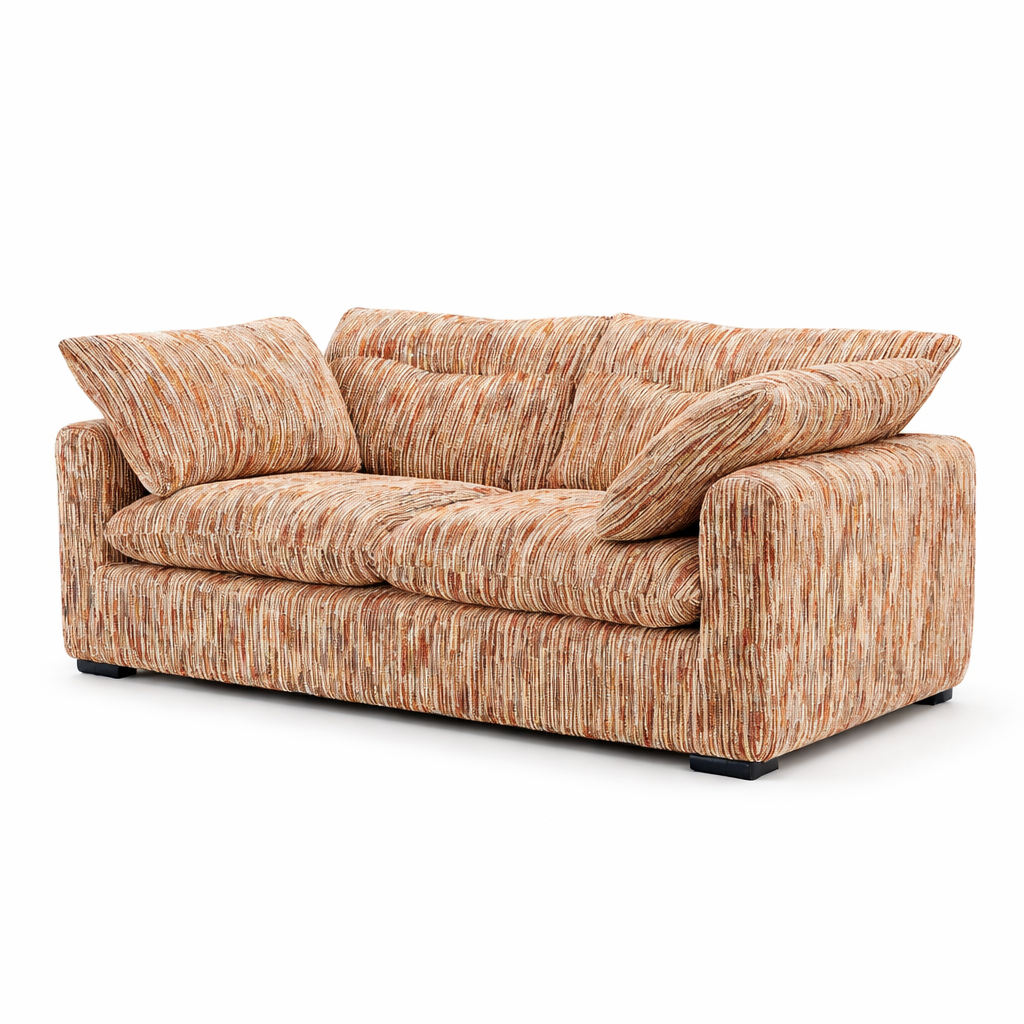 Alessa 2 Seater Sofa in Rust/Beige