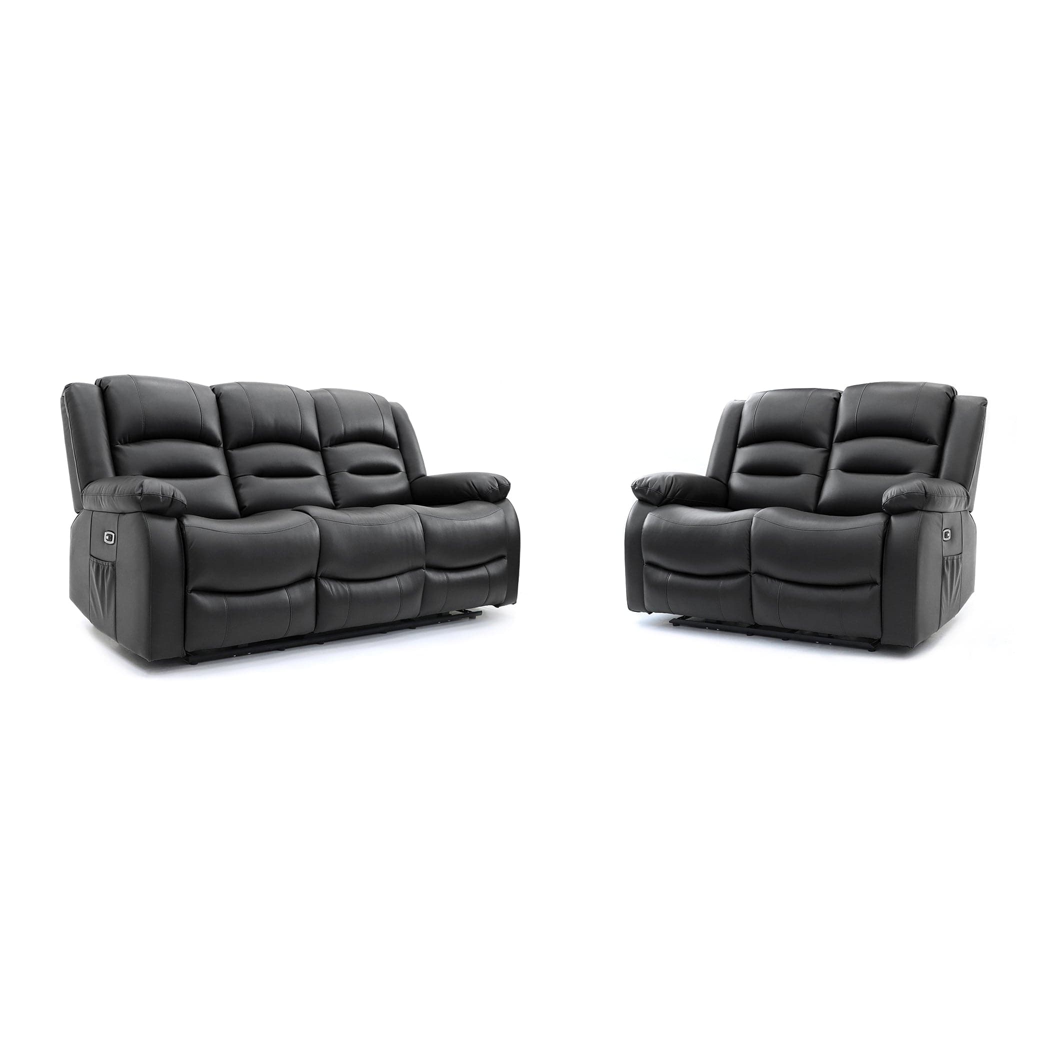 Alva Electric Recliner Sofa Black 3+2 Set (7021286555712)
