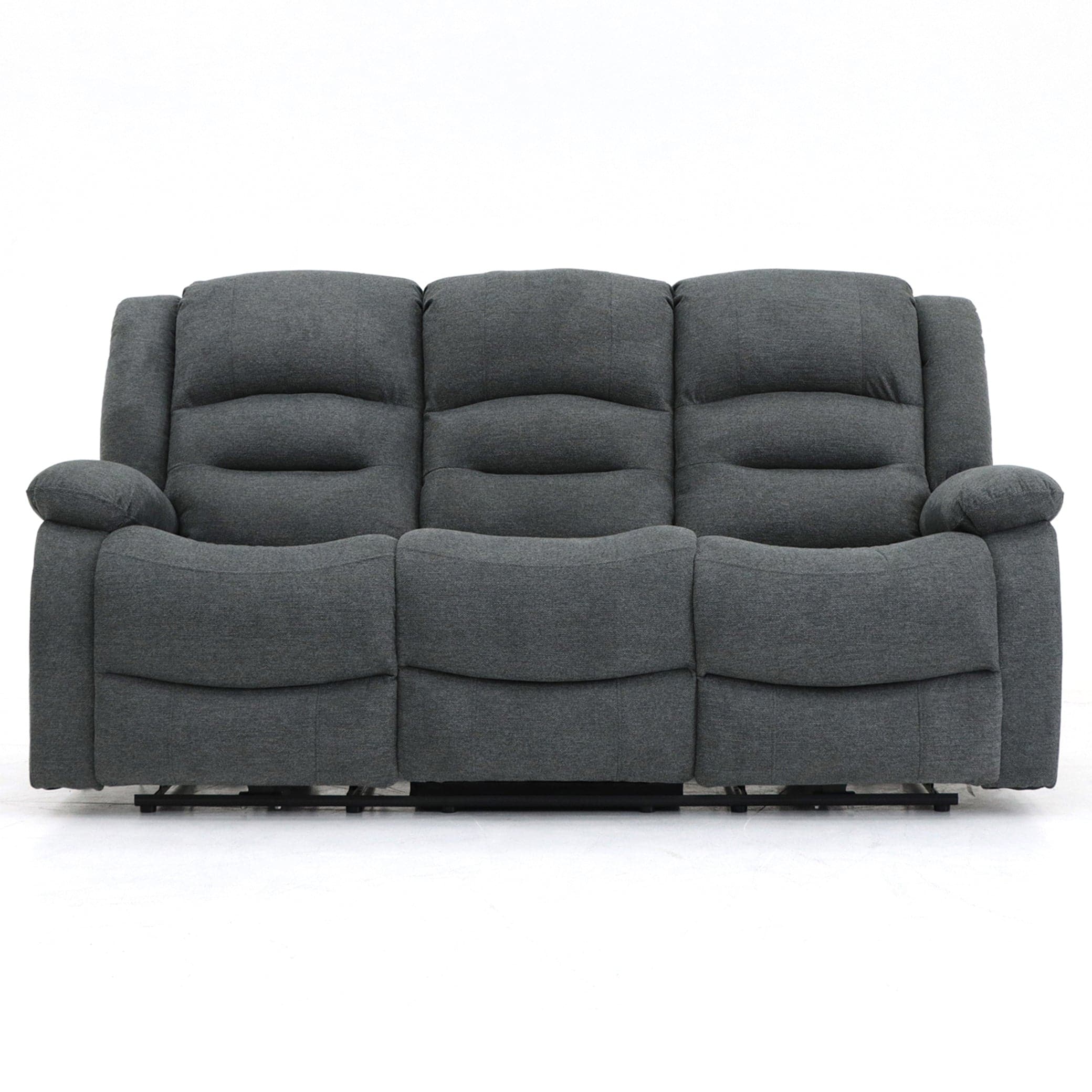 Alva Electric Recliner Sofa Grey Fabric 3 Seater (7021289766976)